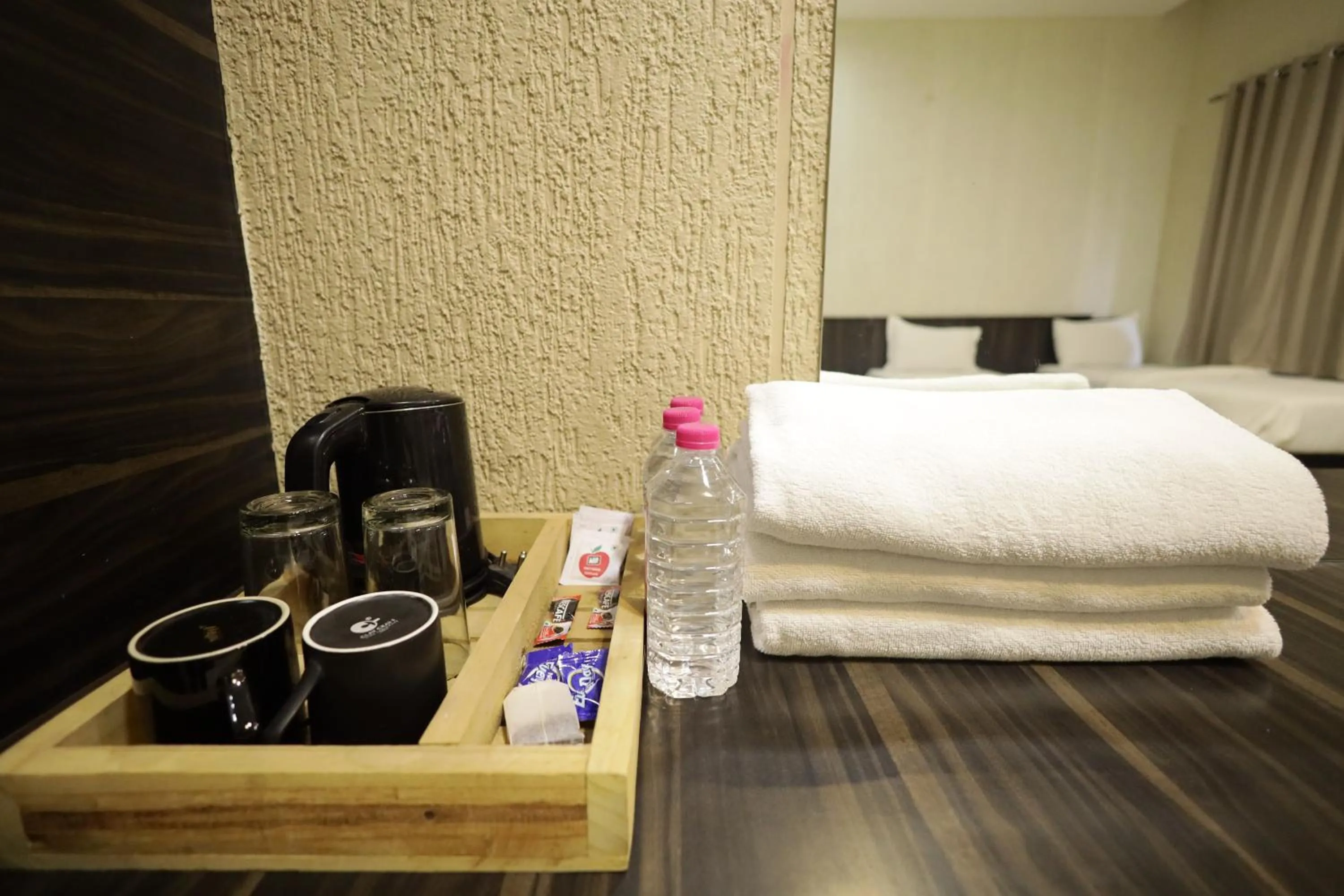 Bed in Hotel President Banquet & Lawn