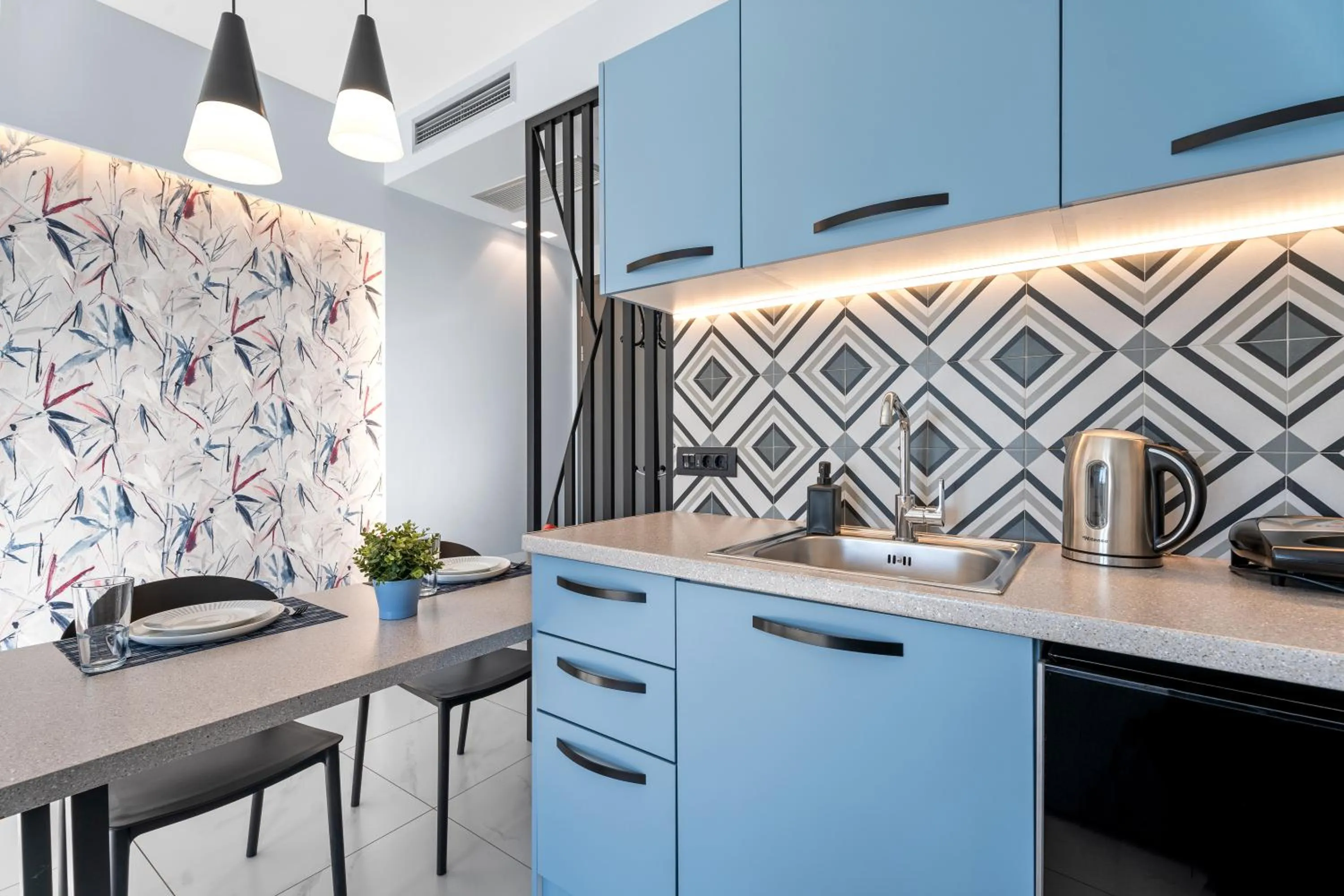 Kitchen or kitchenette in Frunze Luxury Apartments