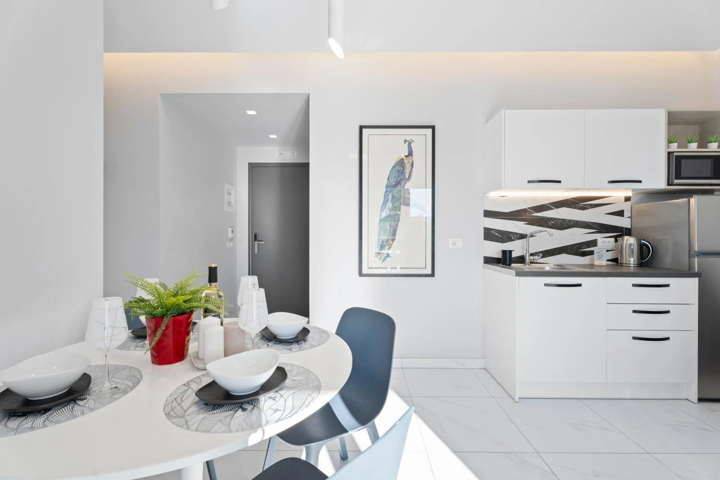 Kitchen or kitchenette in Frunze Luxury Apartments