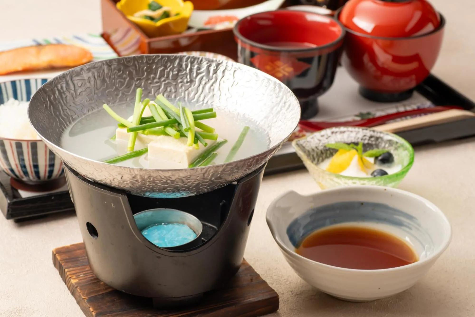 Breakfast in Temple Town Hotel WAQOO Horyuji