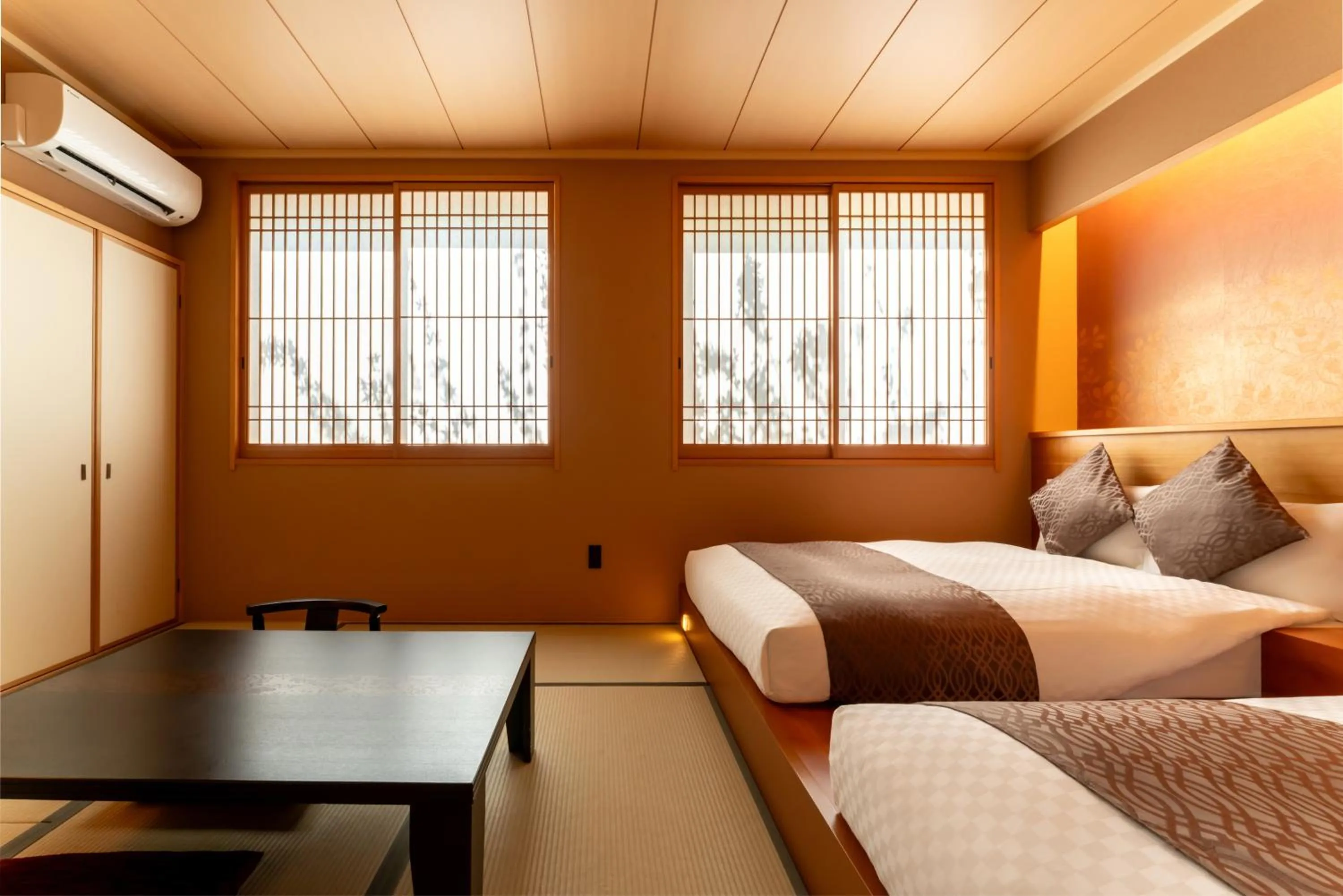 Bed in Temple Town Hotel WAQOO Horyuji