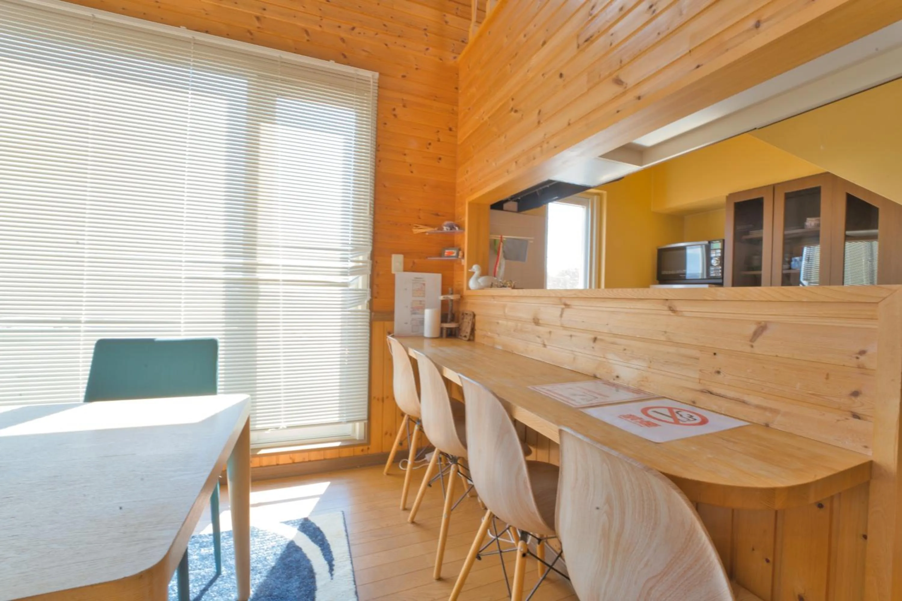Dining area in LAKE TOYA Great view log cabin