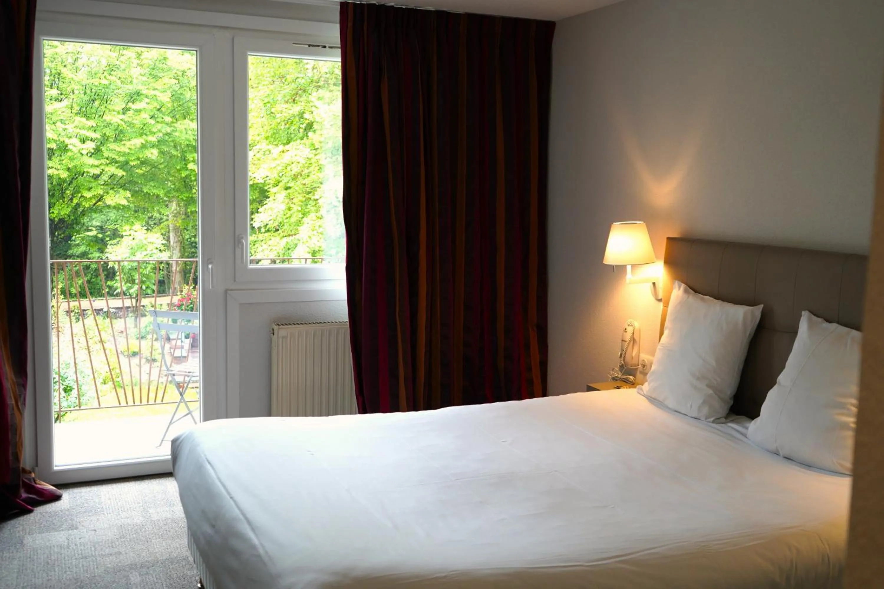 Balcony/Terrace, Bed in Maison Jenny Hotel Restaurant & Spa