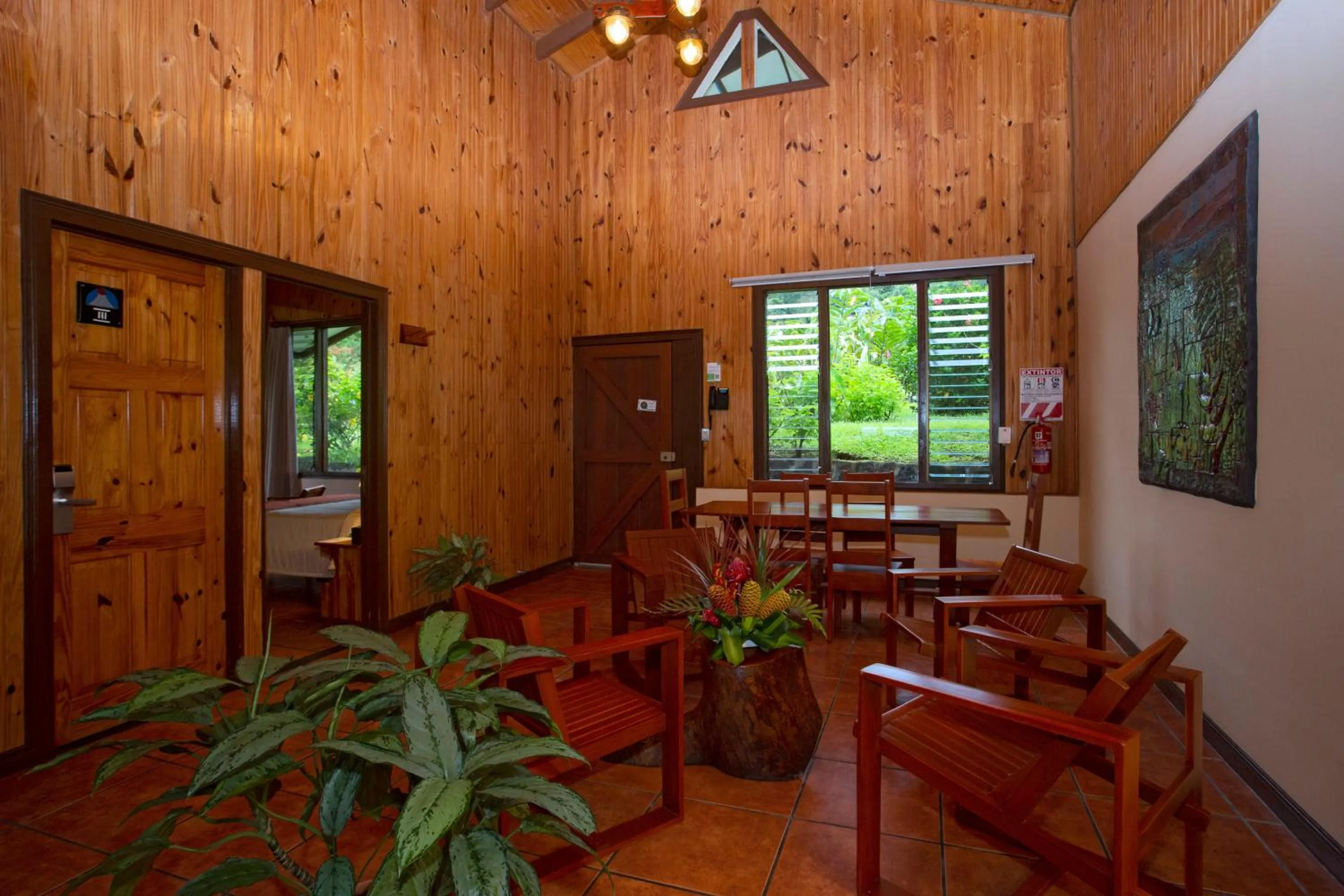 Living room in Arenal Observatory Lodge & Trails