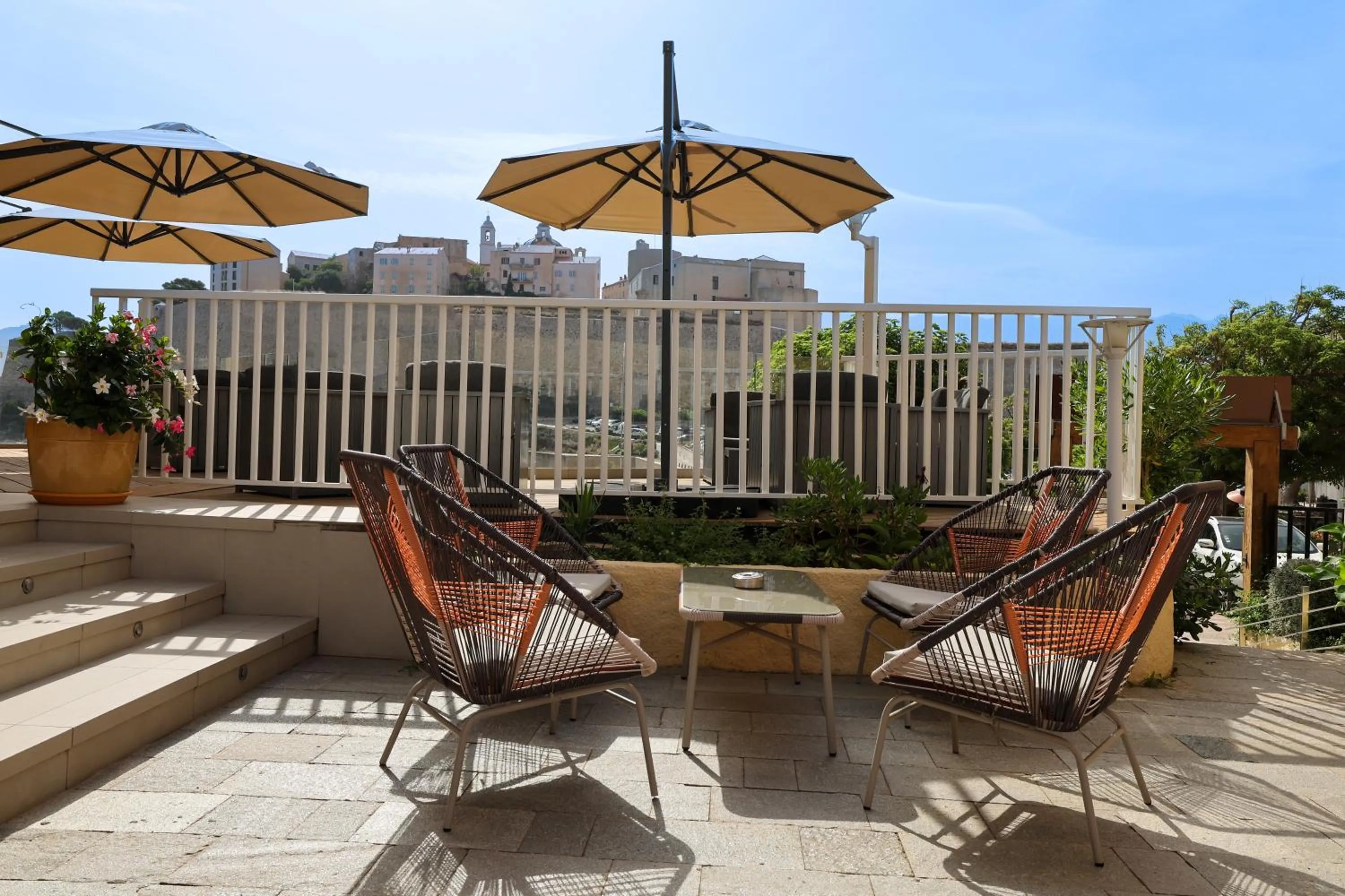 Patio in Hotel Saint Christophe