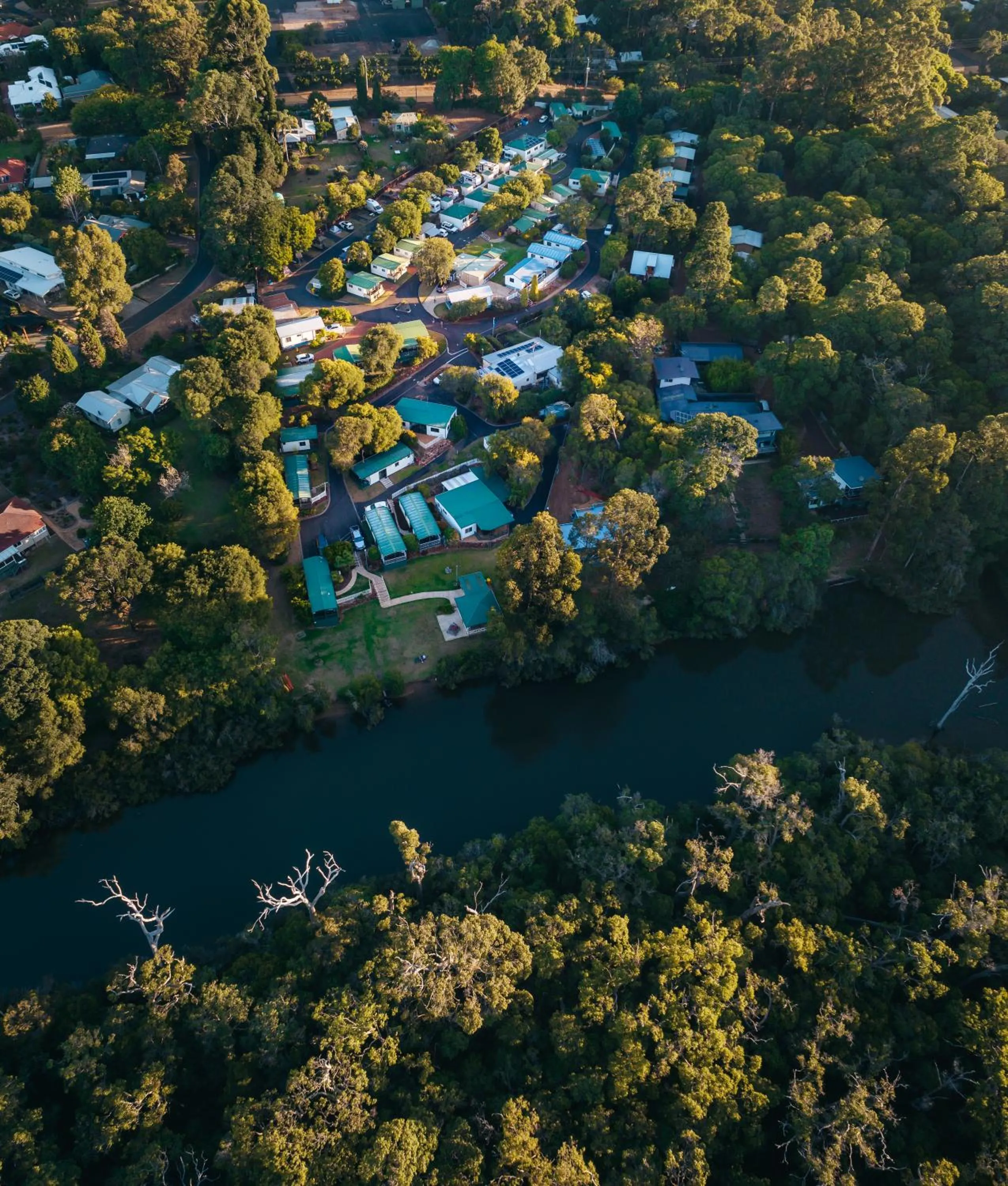 Bird's eye view in Riverview Tourist Park