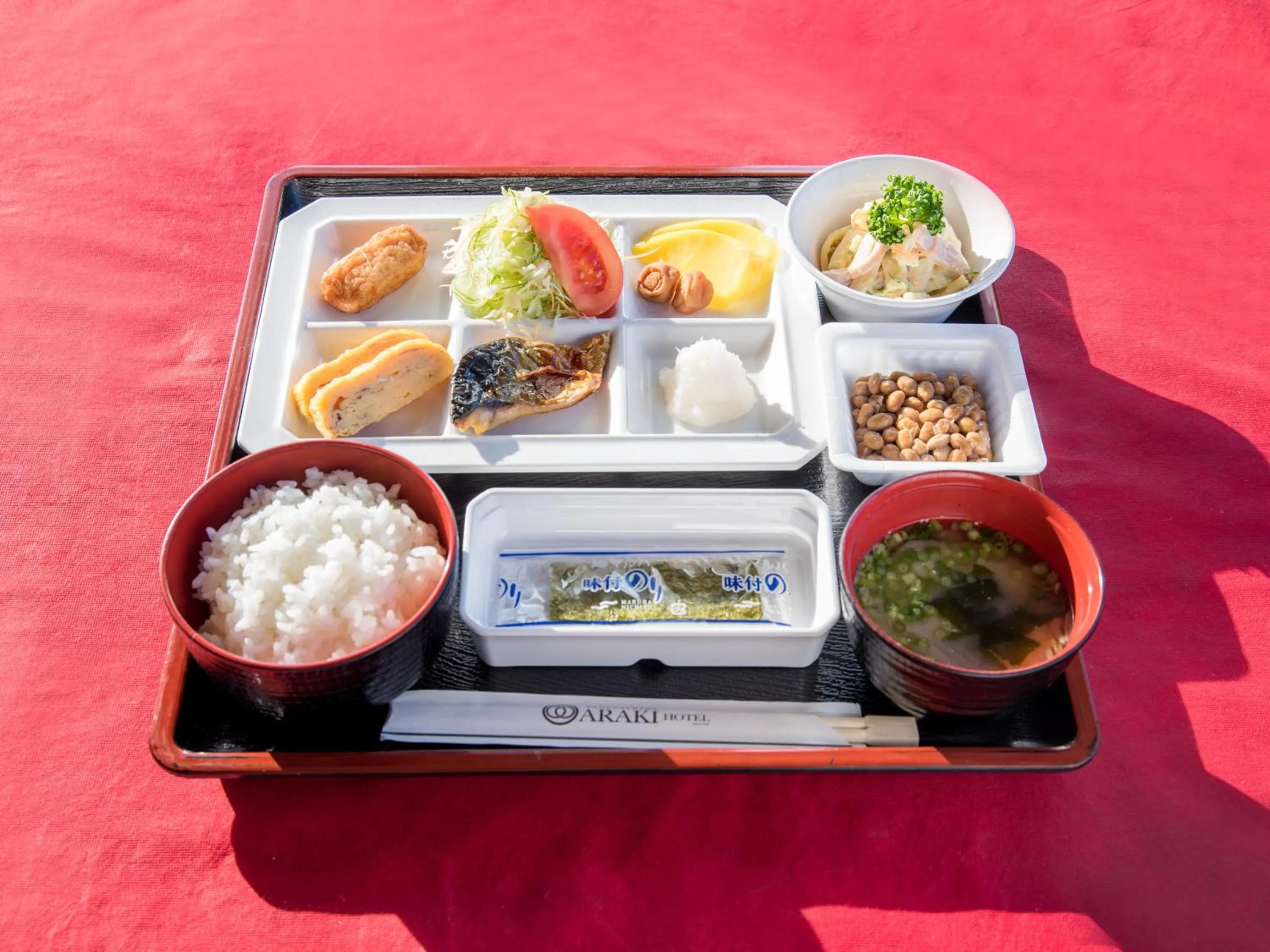 Asian breakfast in Tanegashima Araki Hotel