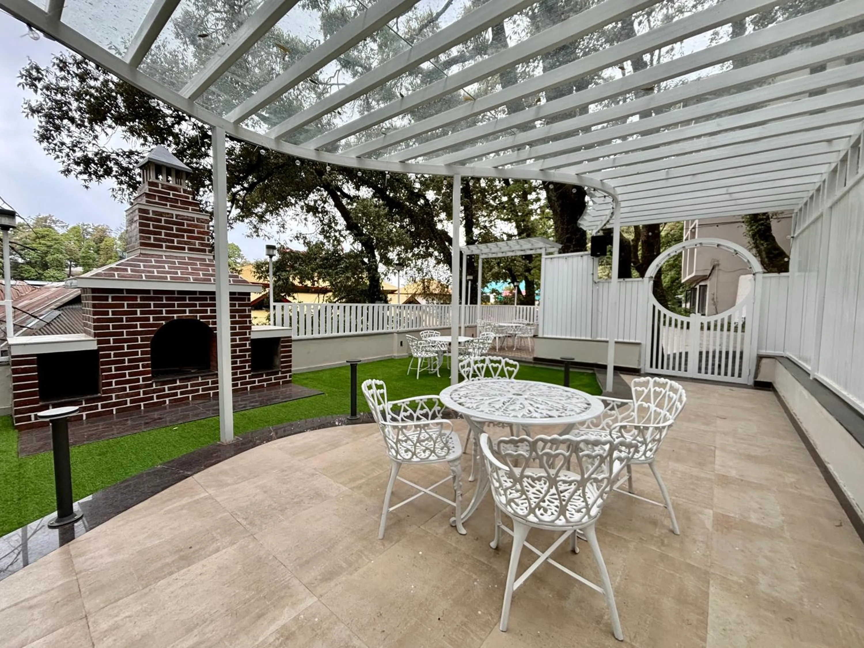 Dining area in Indraprastha Resort - Centrally Heated Rooms, with Gym, Games & Spa