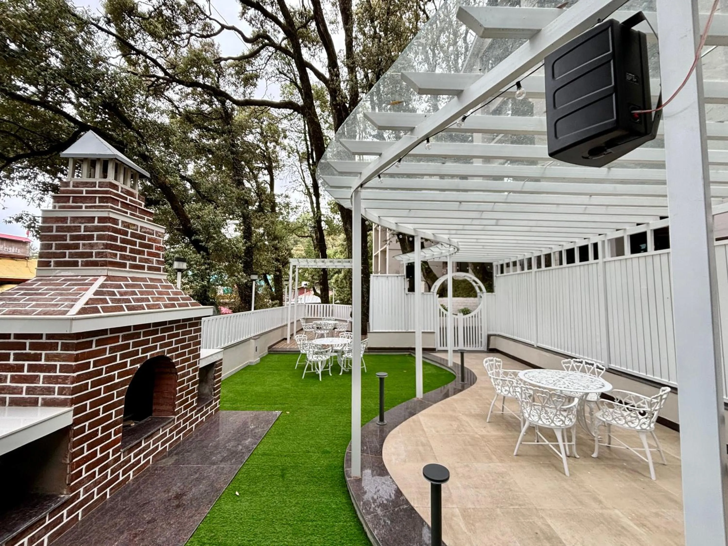 Balcony/Terrace in Indraprastha Resort - Centrally Heated Rooms, with Gym, Games & Spa