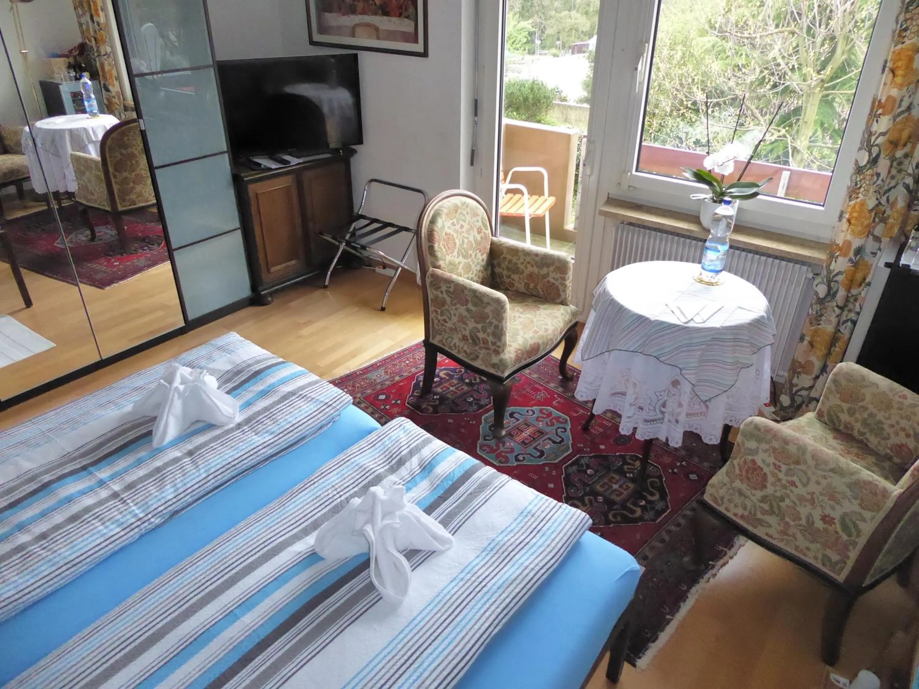 Seating area, Bed in B&B Pappelweg - 2