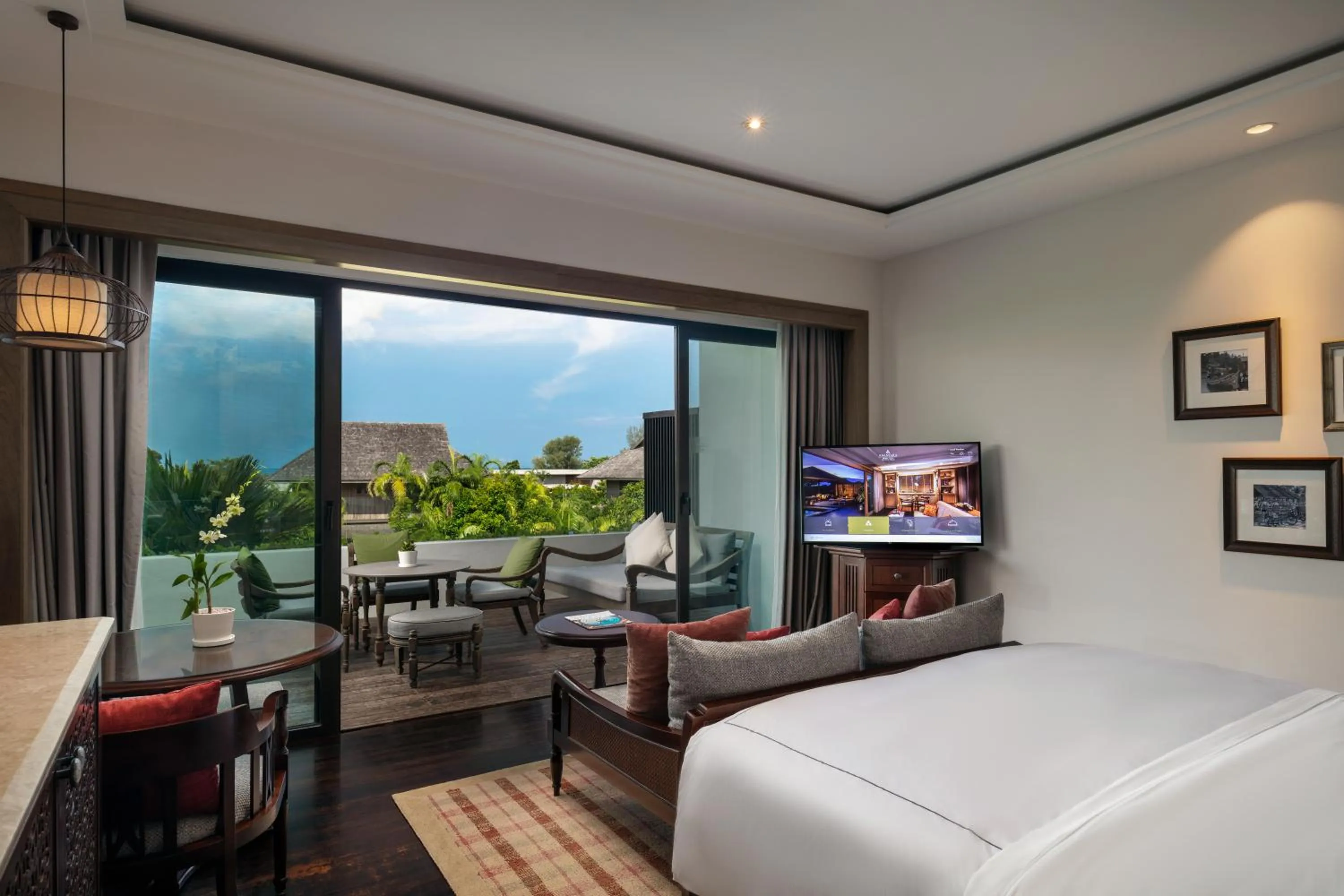 Balcony/Terrace, Bed in Anantara Desaru Coast Resort & Villas