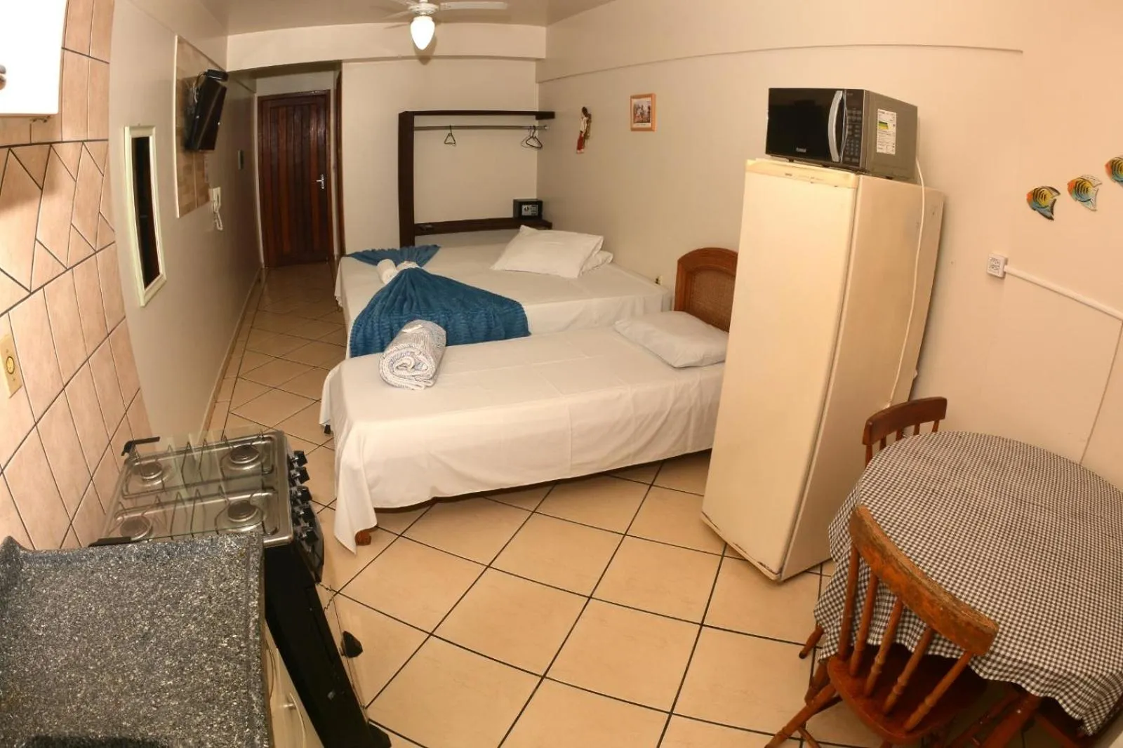 Bed in Hotel Dom Fish