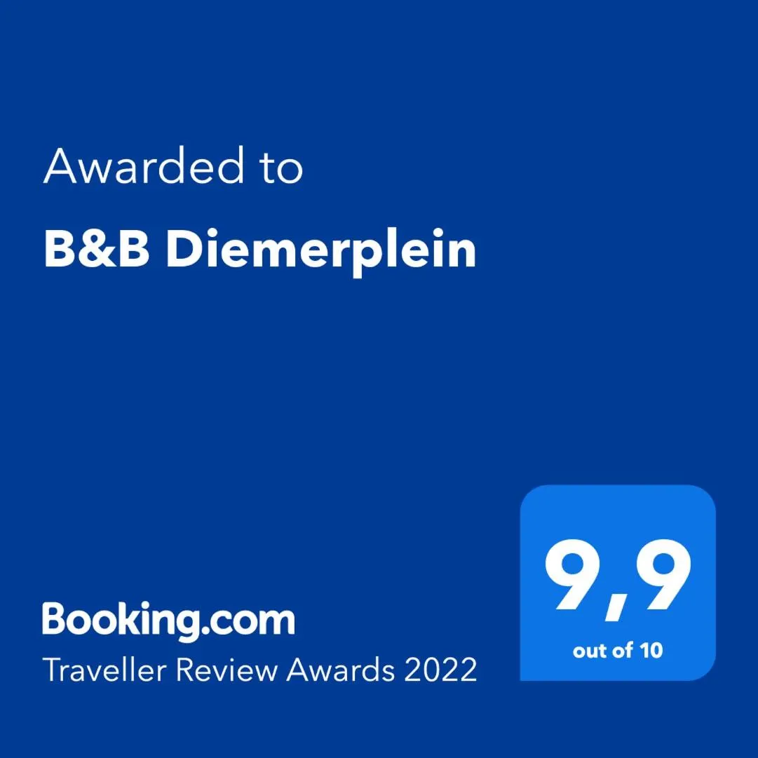 Certificate/Award in B&B Diemerplein