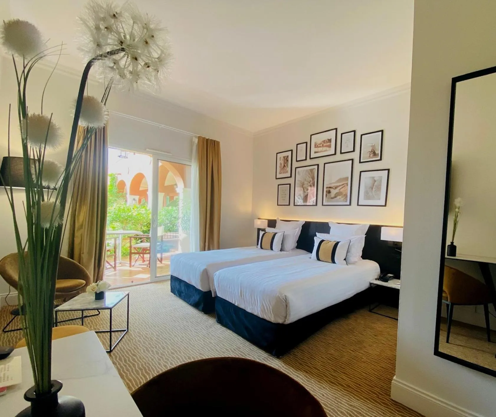 Bed in Palmyra Golf Hotel & Spa