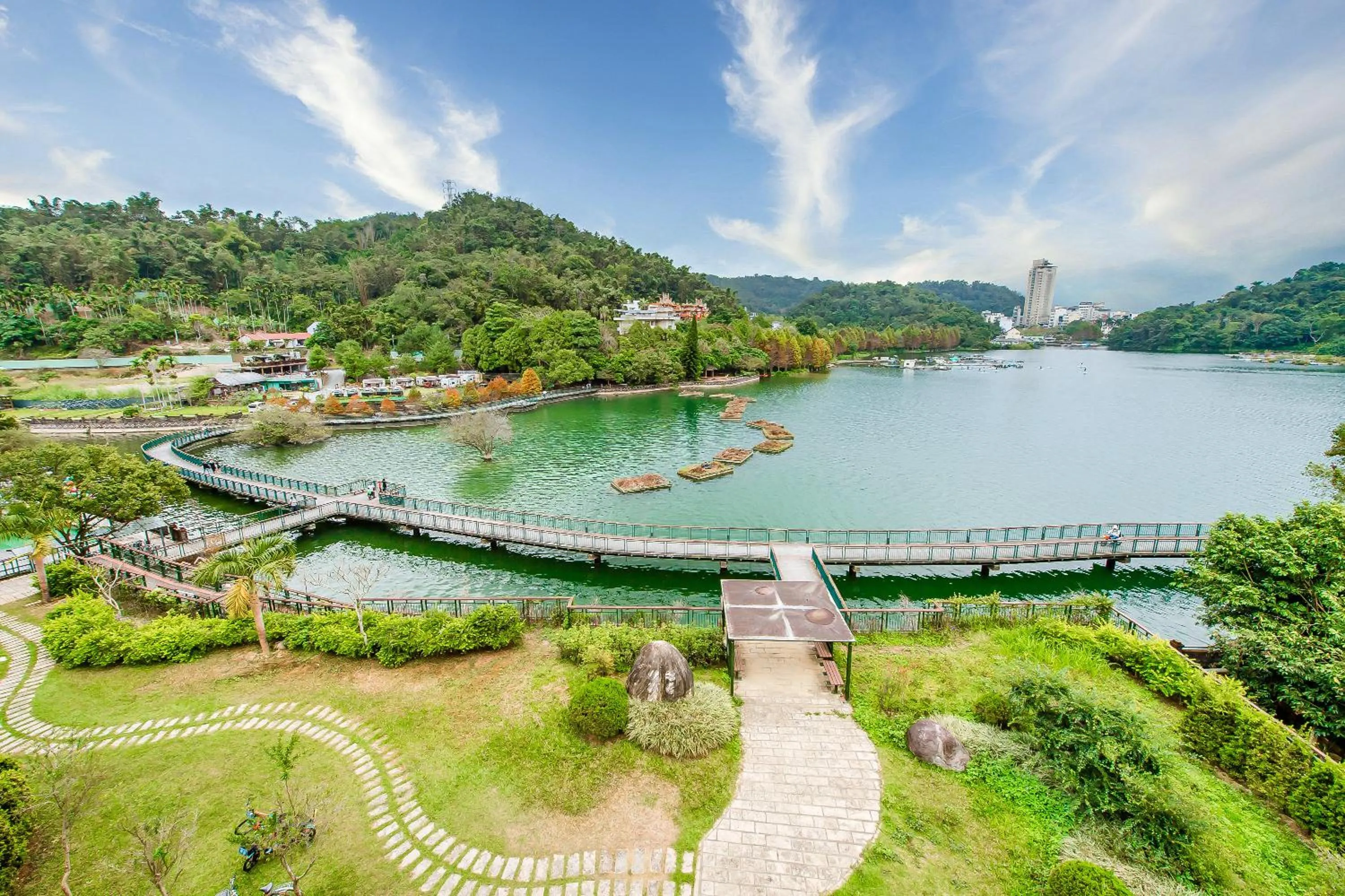 Natural landscape in Sun Moon Lake I Love You
