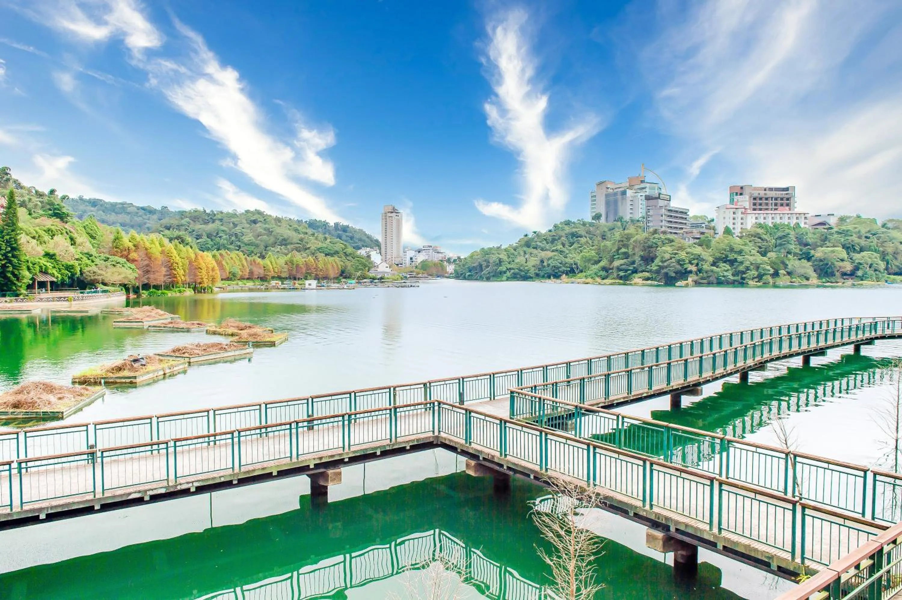 Natural landscape in Sun Moon Lake I Love You