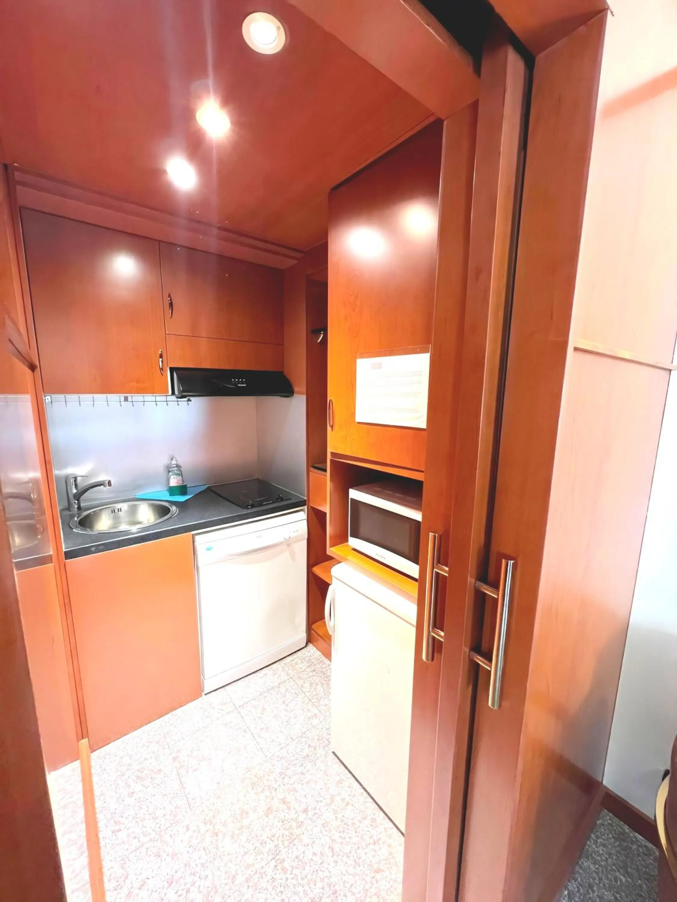 Kitchen or kitchenette in Goldstar Apartments & Suites
