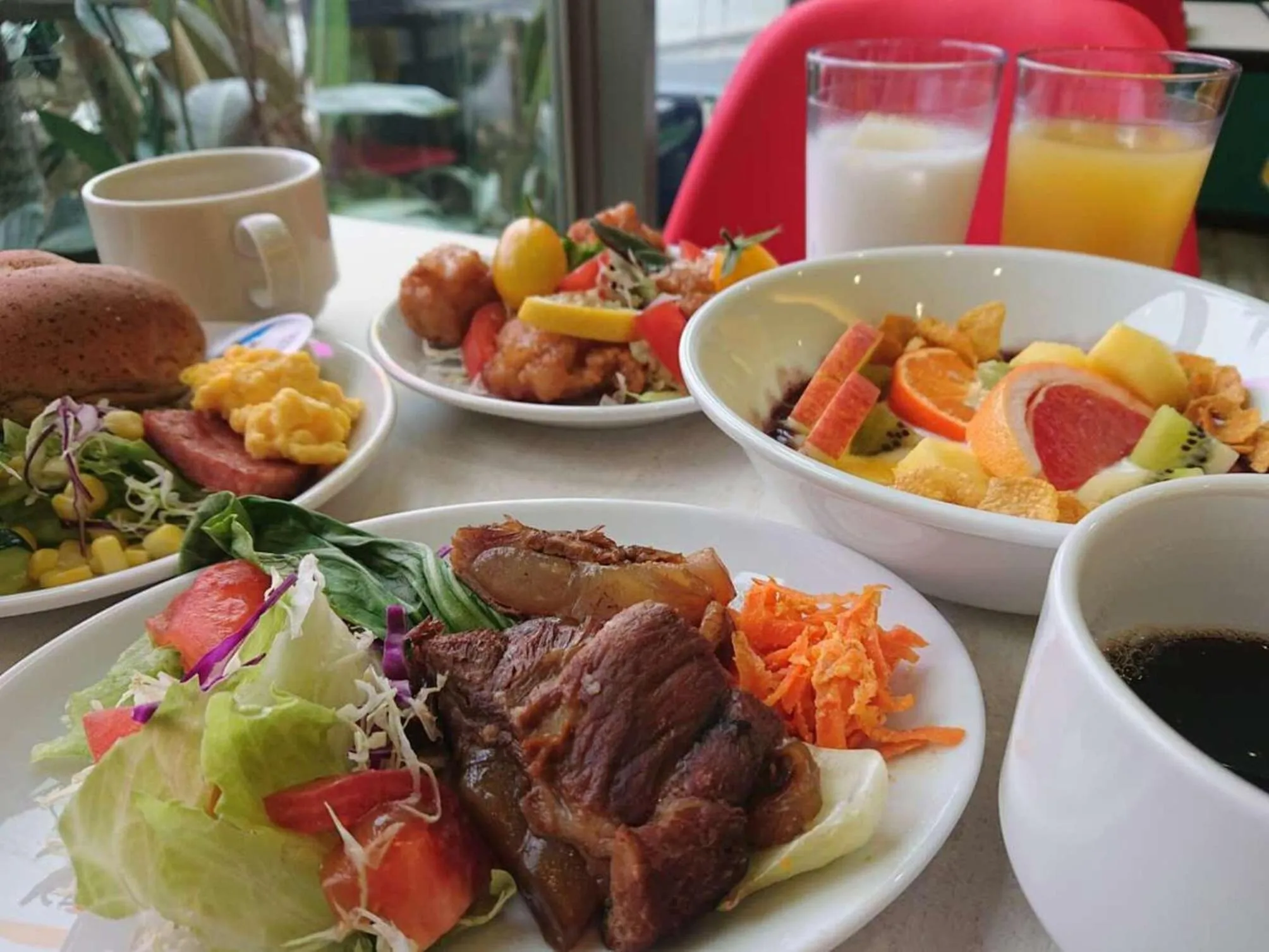 Buffet breakfast in Green Rich Hotel Okinawa Nago (Artificial hot spring Futamata Yunohana)