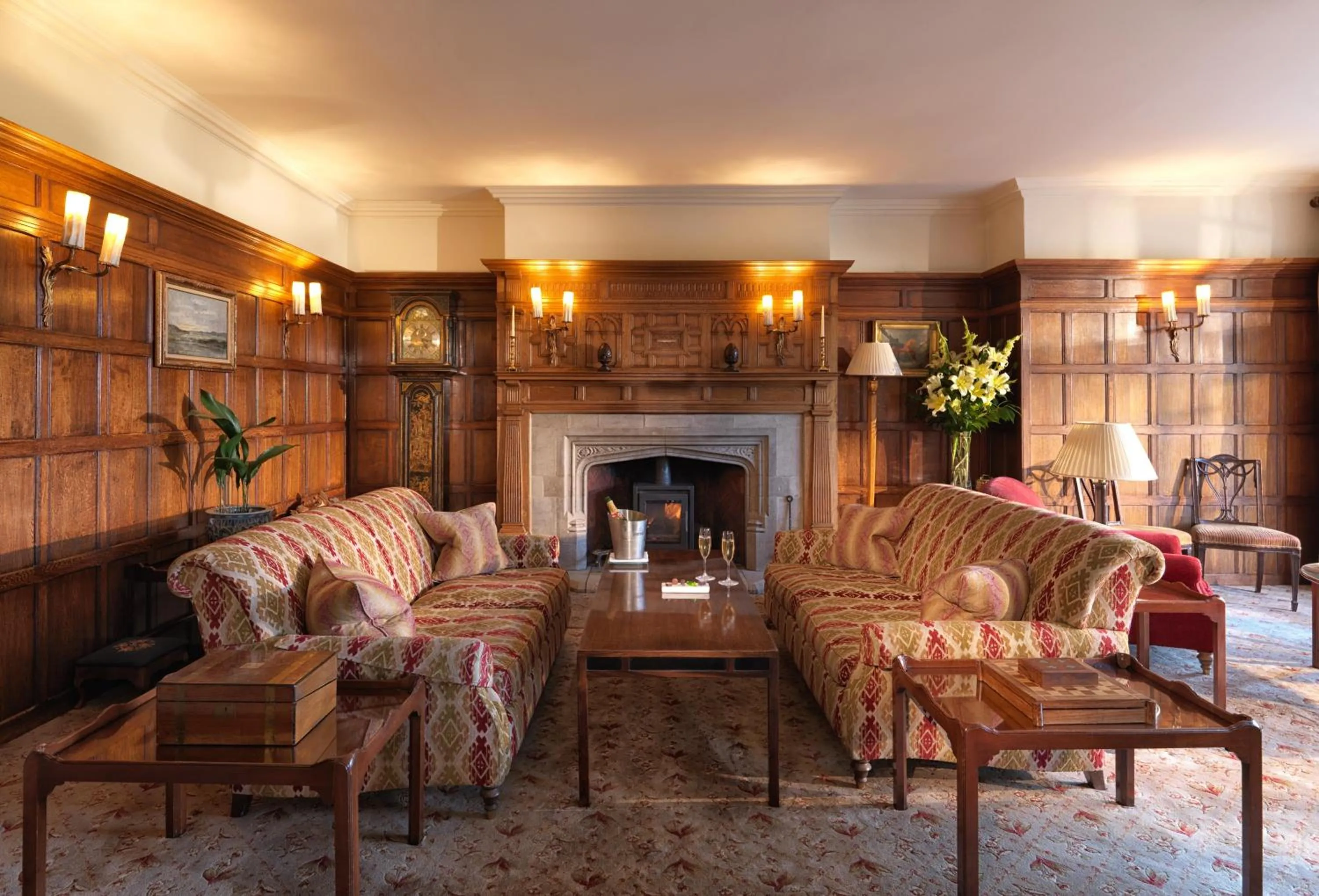 Communal lounge/ TV room in Gidleigh Park- A Relais & Chateaux Hotel