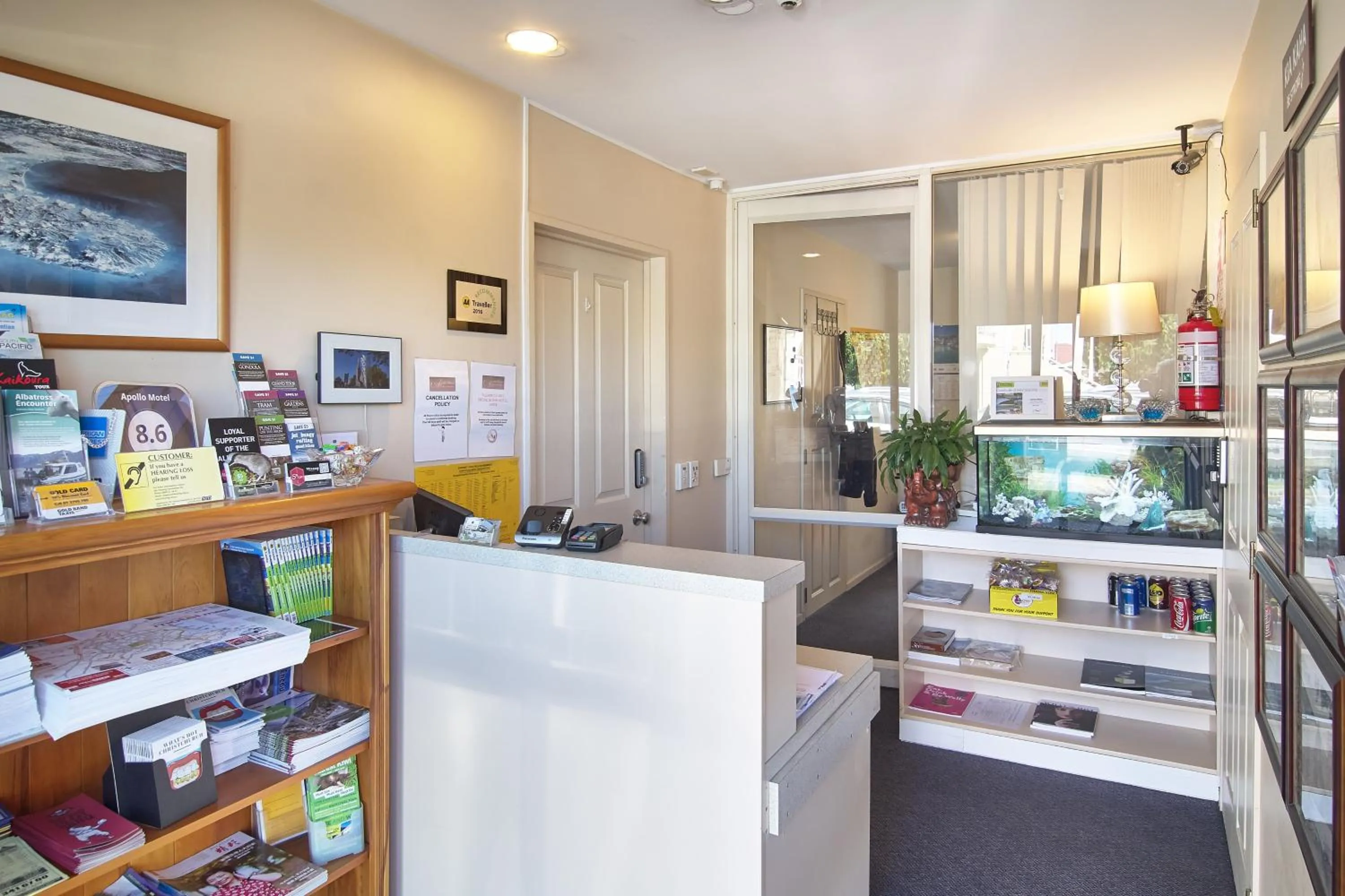 Lobby or reception in Apollo Motel