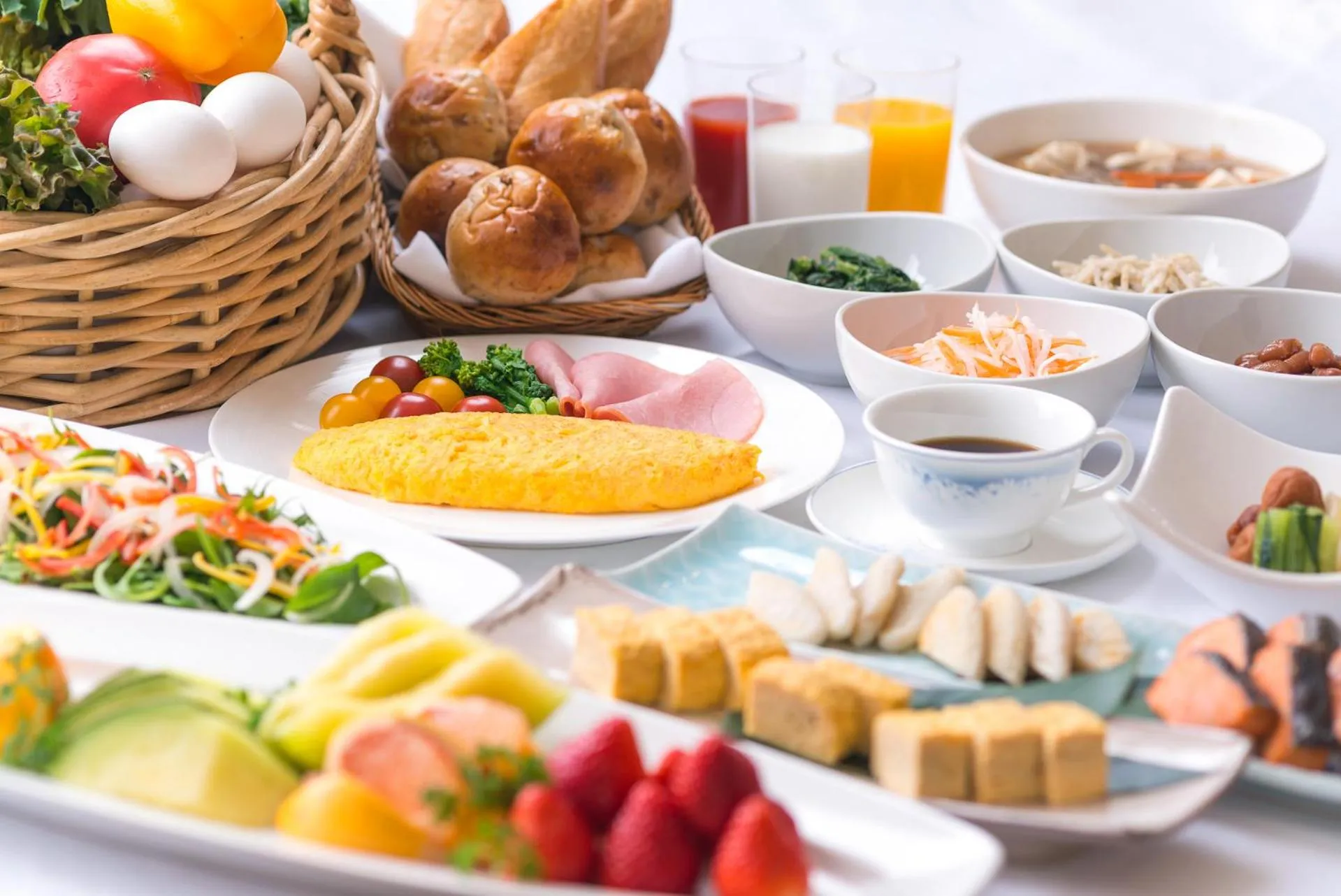 Buffet breakfast in Kamikochi Lemeiesta Hotel