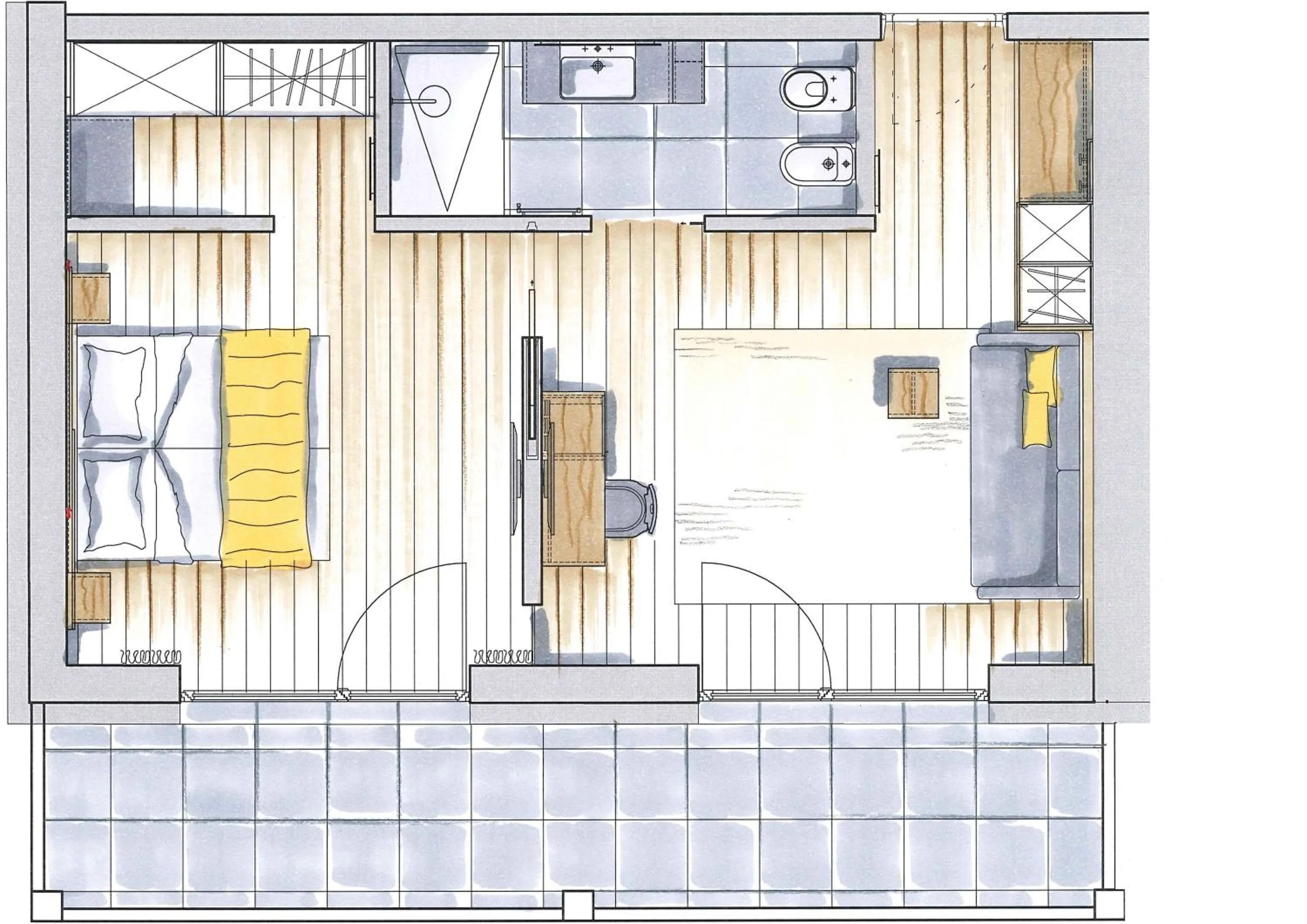 Photo of the whole room in Hotel Gran Pre