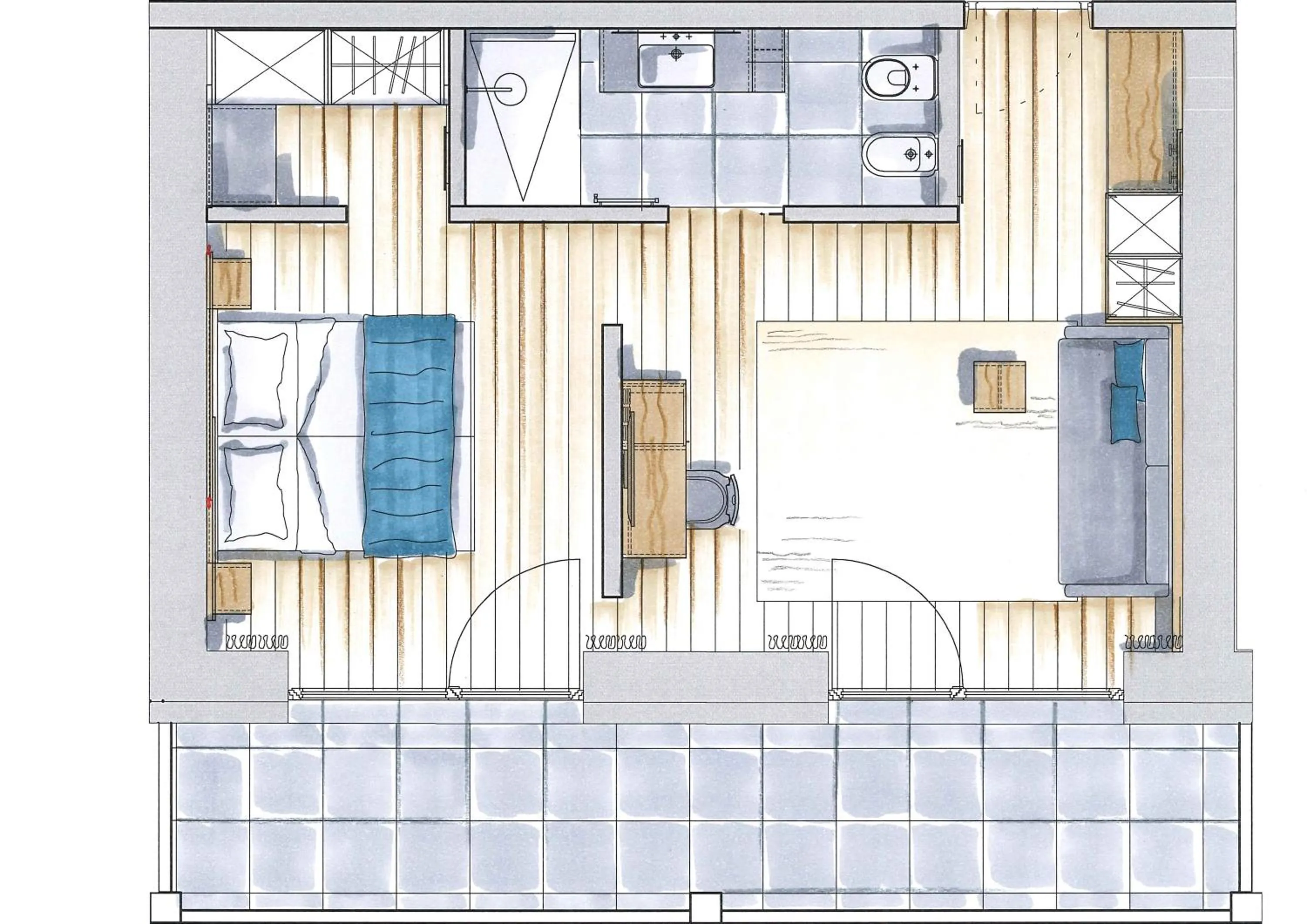 Photo of the whole room in Hotel Gran Pre