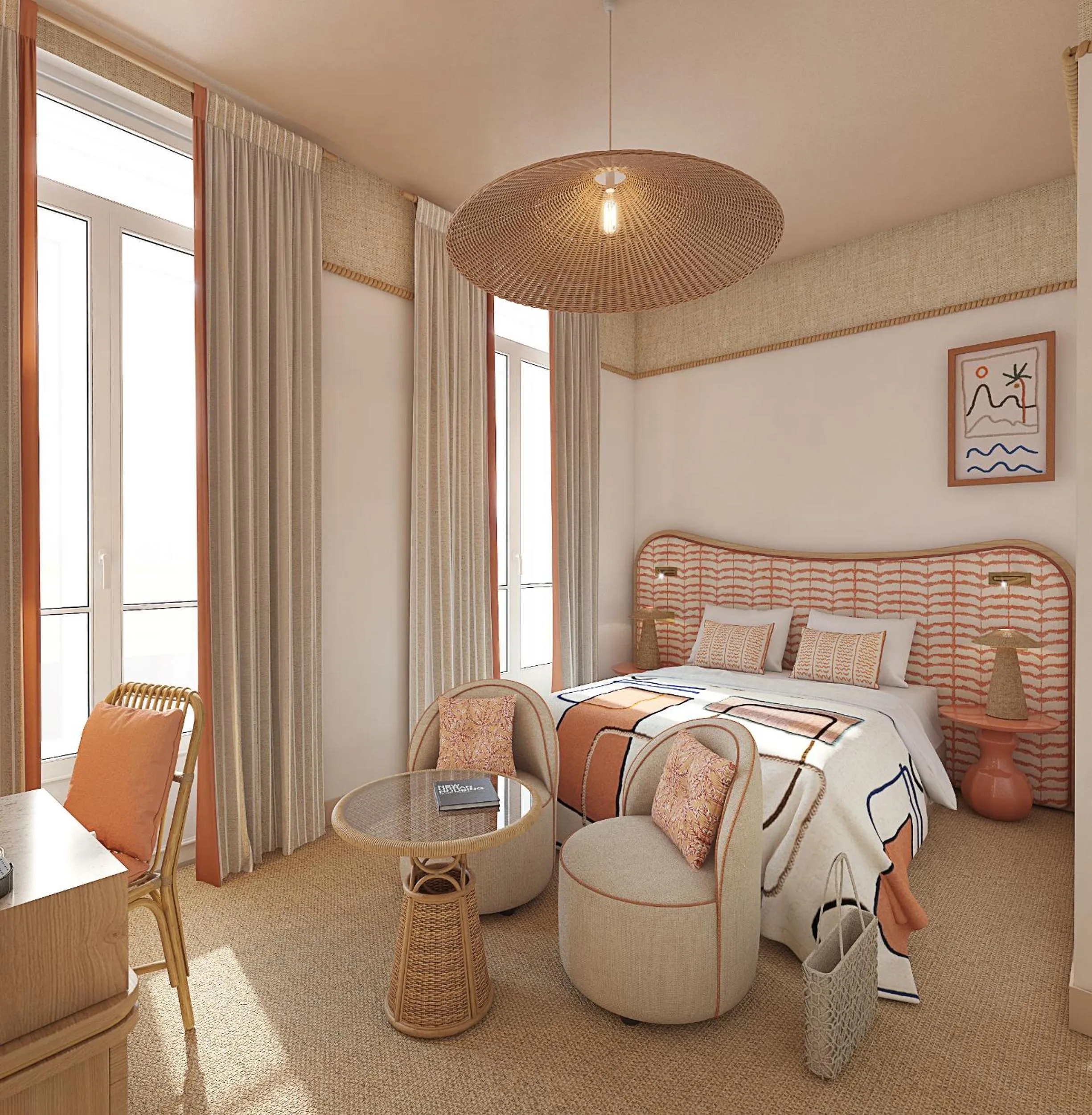 Bed in La Malmaison Nice Boutique Hôtel