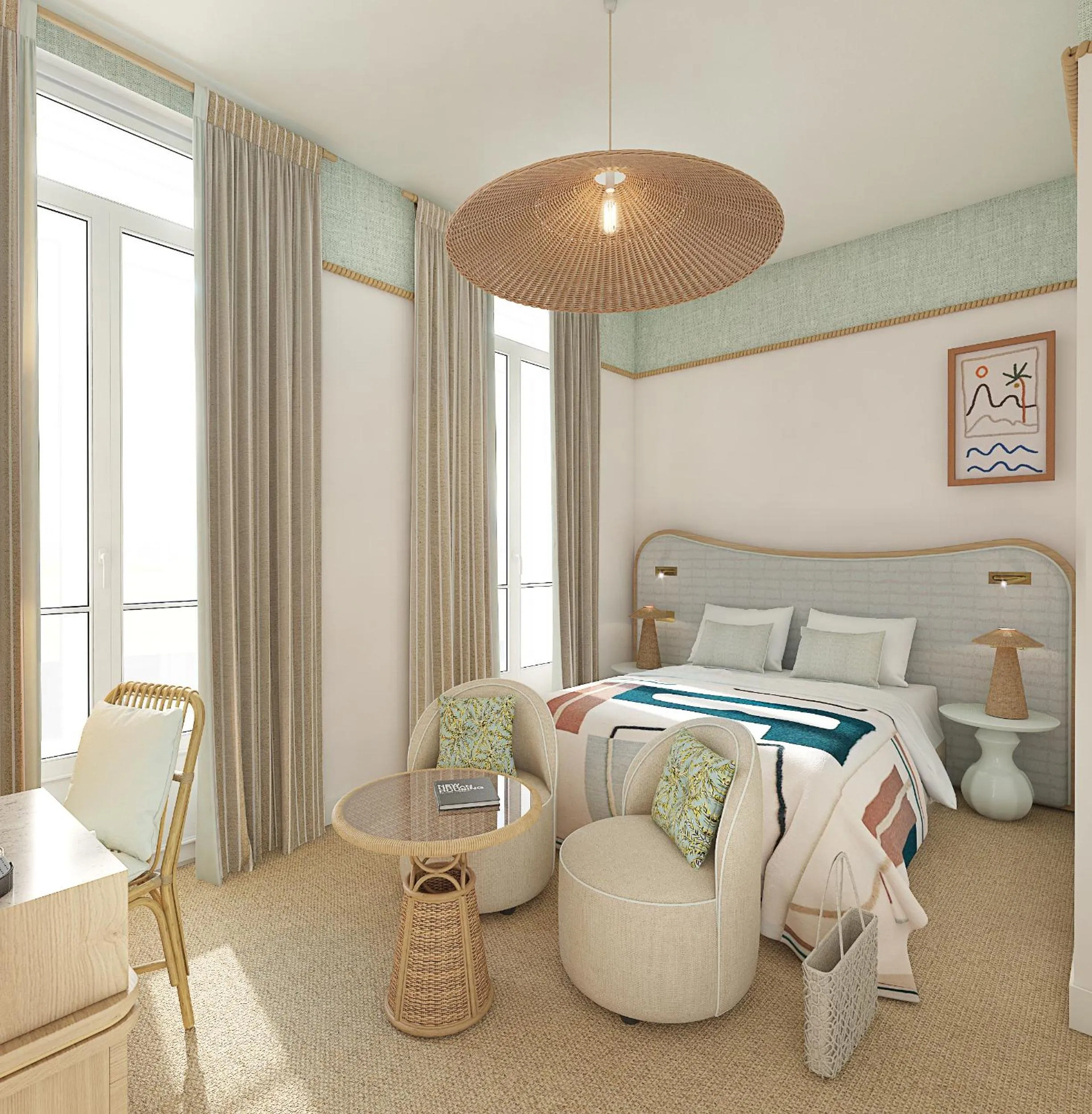 Bed in La Malmaison Nice Boutique Hôtel