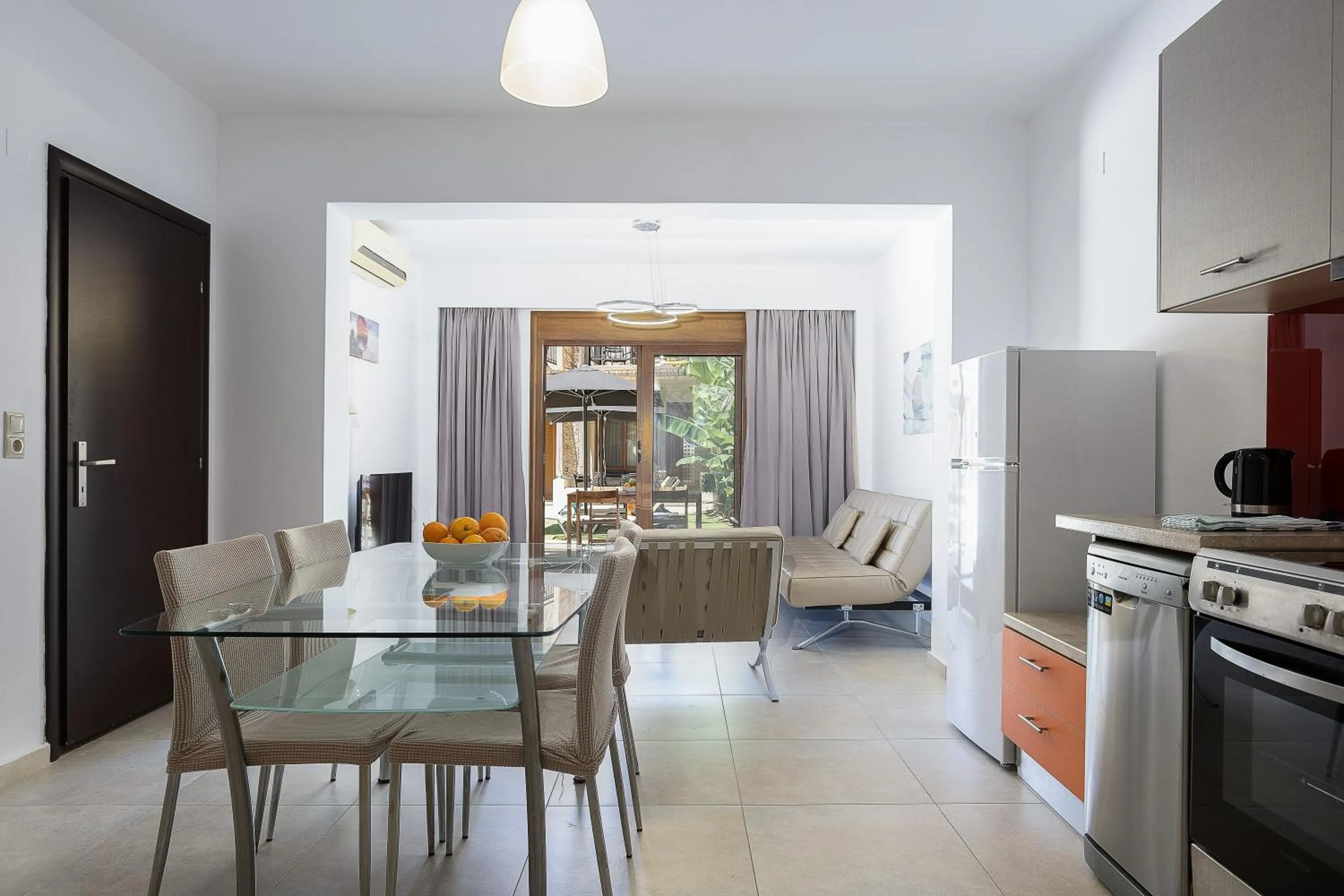 Kitchen or kitchenette in Pantheon Villas & Suites