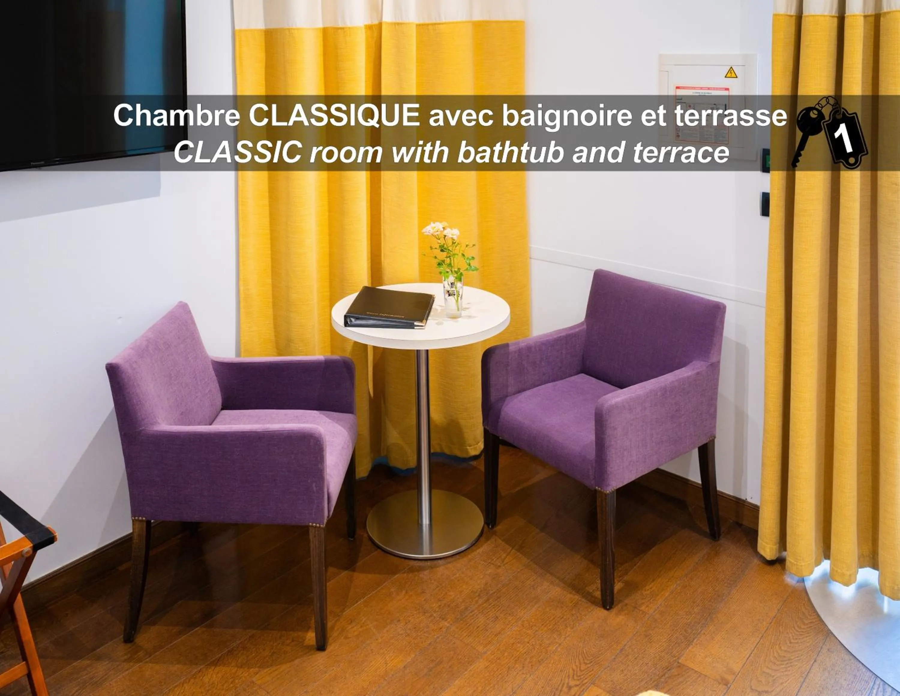 TV and multimedia in HÔTEL LA FERME DE BOURRAN - RODEZ - parking privé, soirée étape, bornes voitures électriques