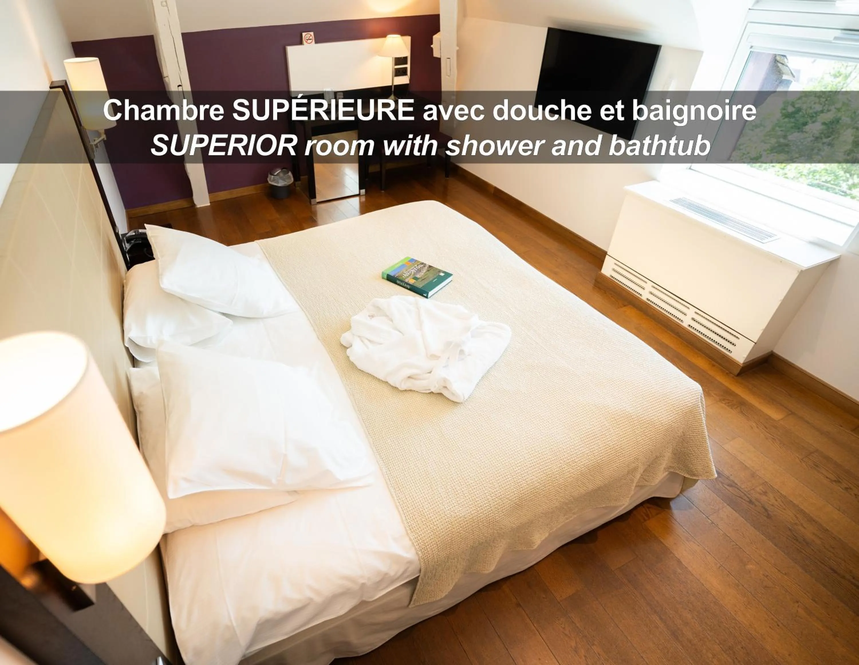 Bed in HÔTEL LA FERME DE BOURRAN - RODEZ - parking privé, soirée étape, bornes voitures électriques