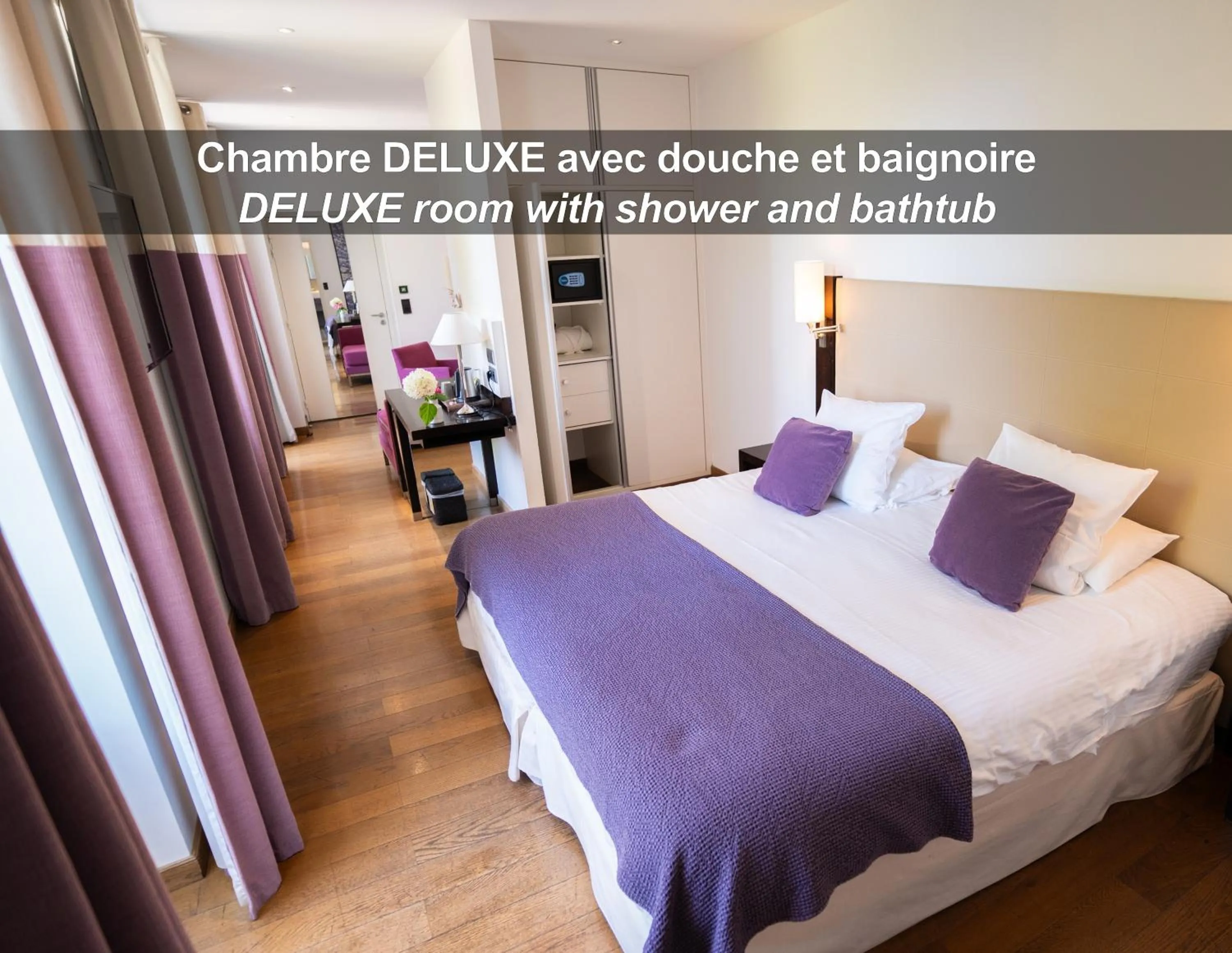 Bed in HÔTEL LA FERME DE BOURRAN - RODEZ - parking privé, soirée étape, bornes voitures électriques