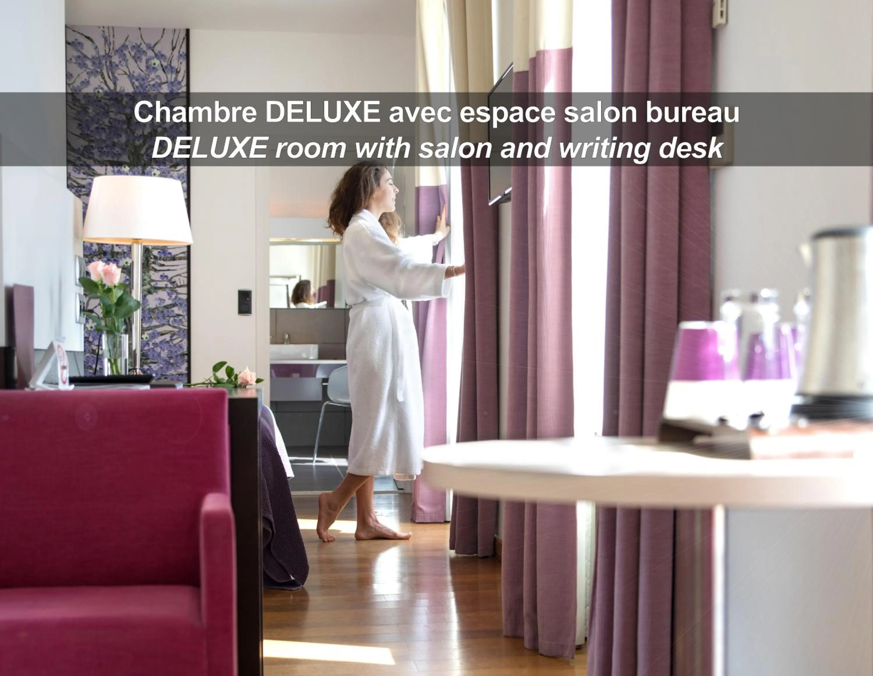 Living room in HÔTEL LA FERME DE BOURRAN - RODEZ - parking privé, soirée étape, bornes voitures électriques