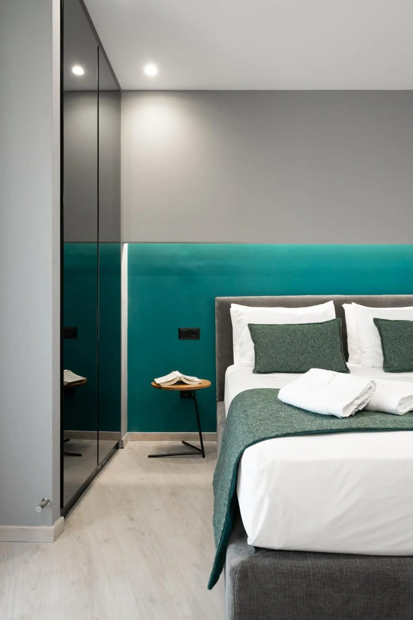 Bed in Evripidou Suites