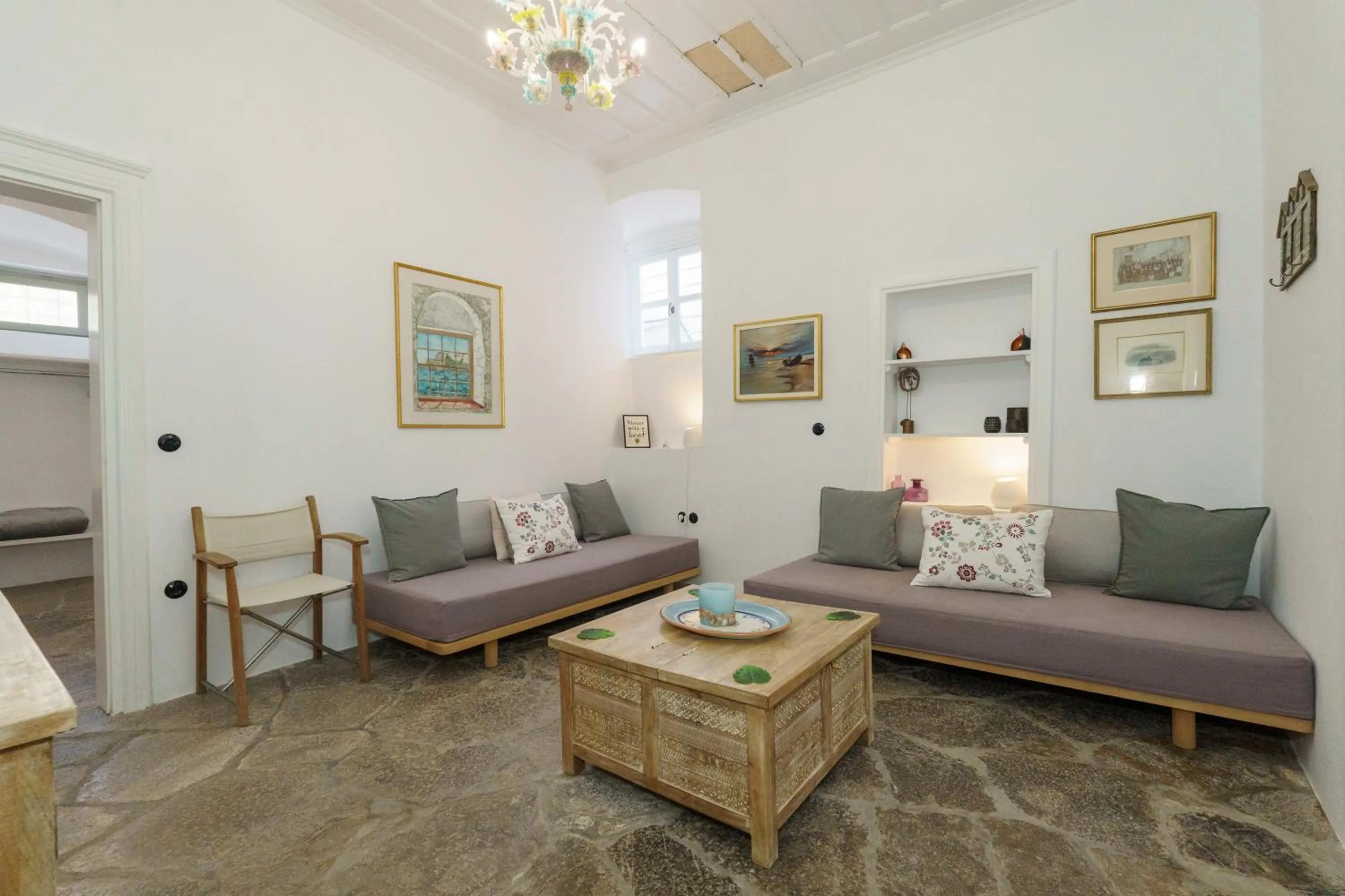 Living room in LIVIN Hydra Garden Suite