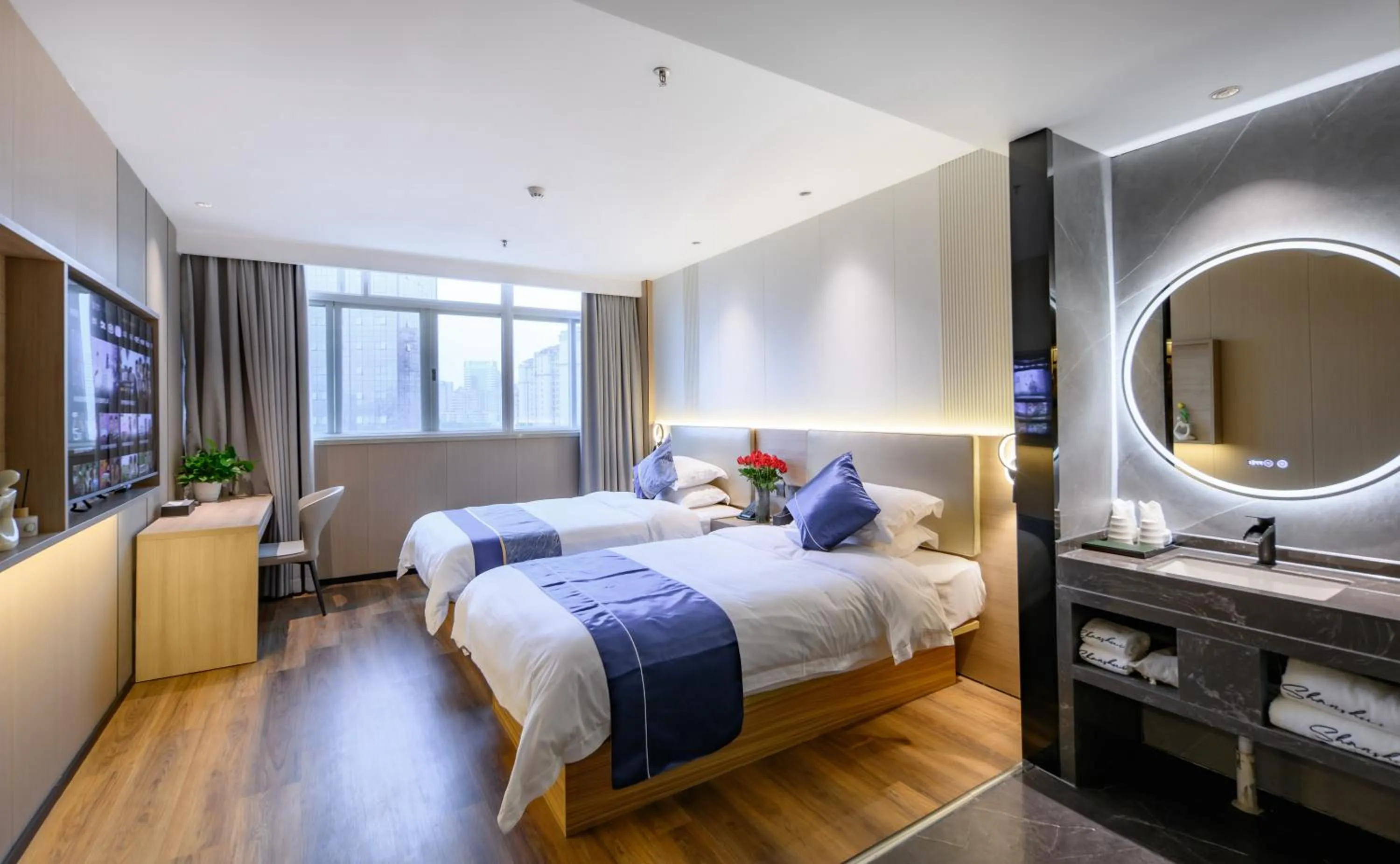 Bed in Shanshui S Hotel