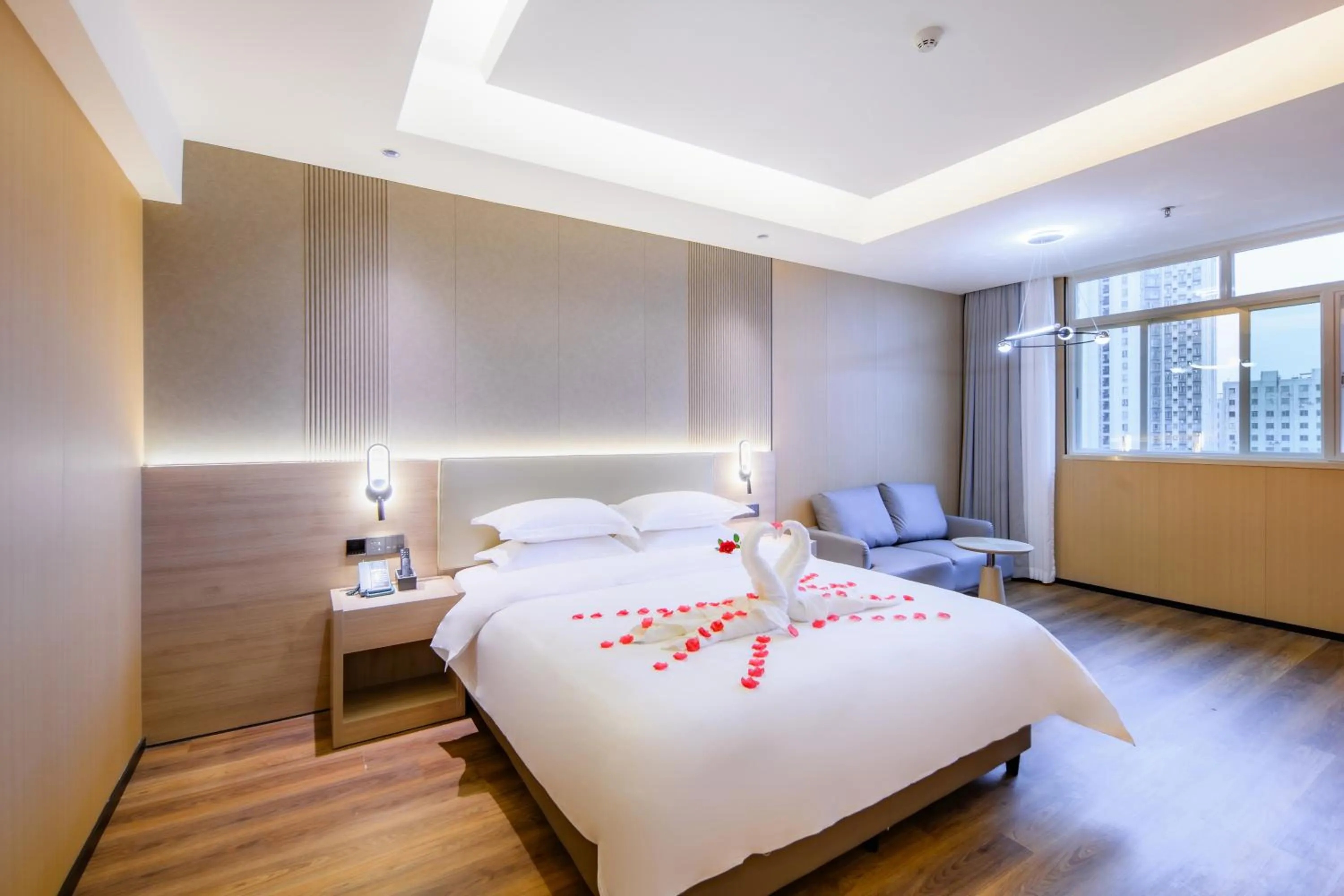 Bed in Shanshui S Hotel