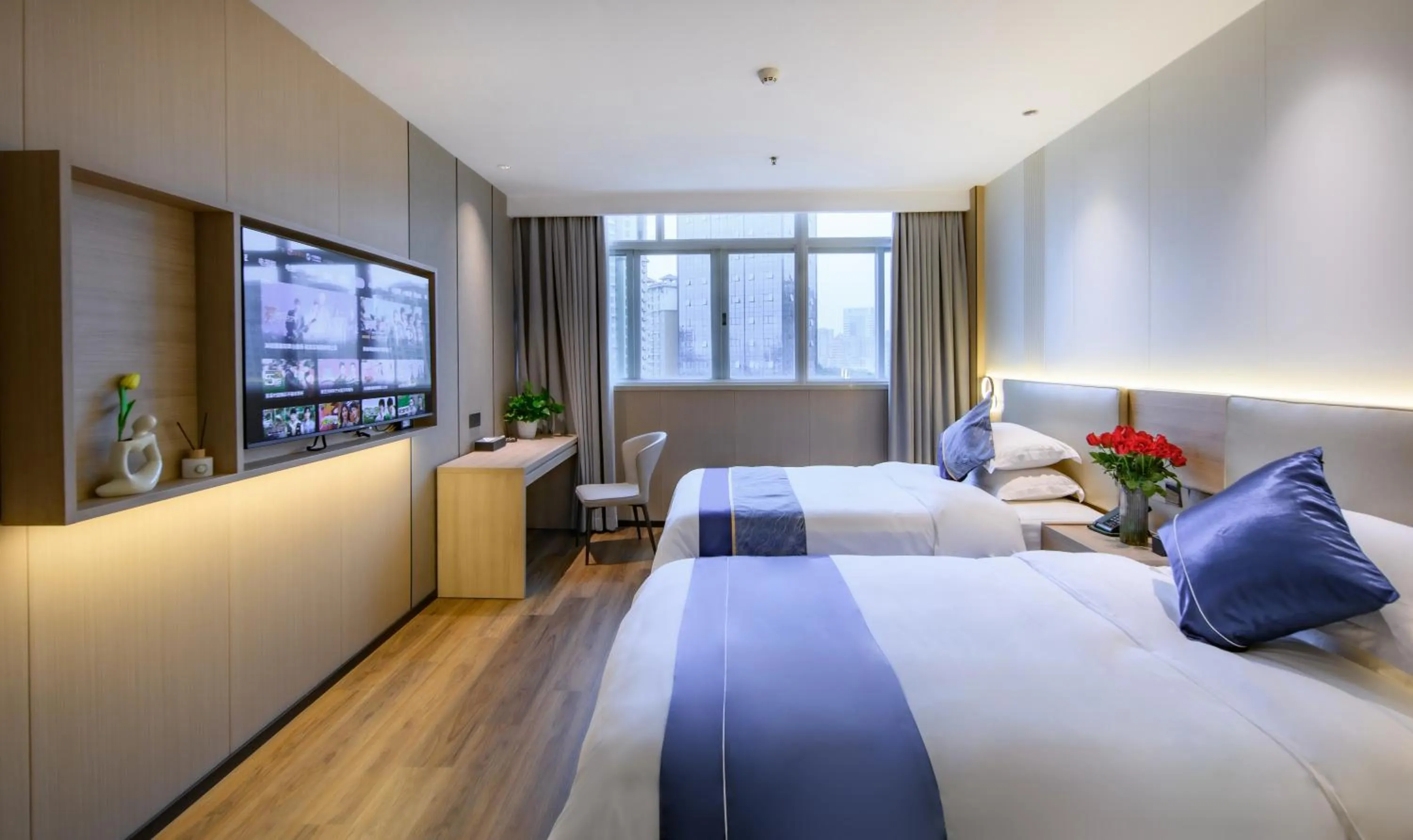 Bed in Shanshui S Hotel