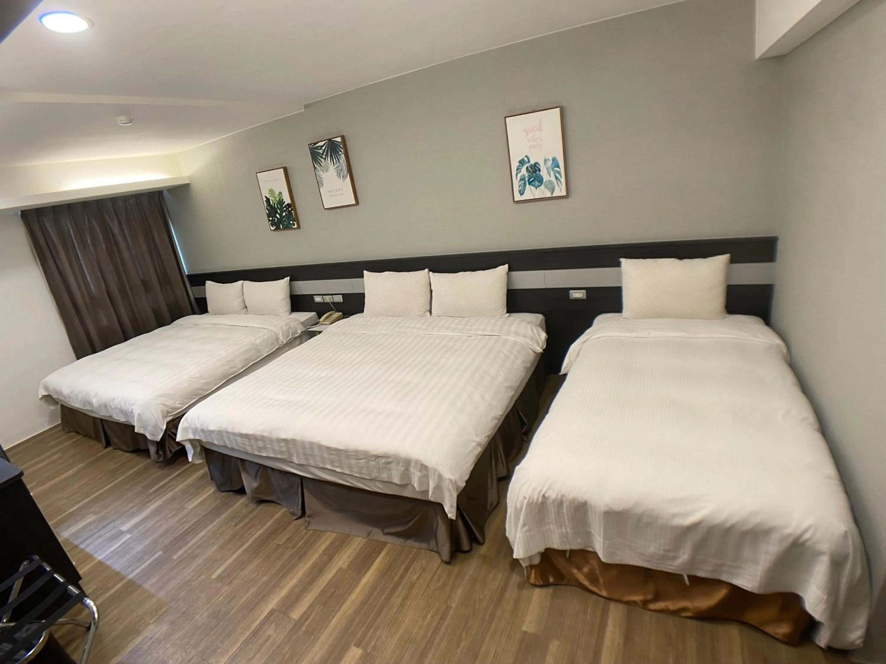 Bed in Taichung One Chung Hotel