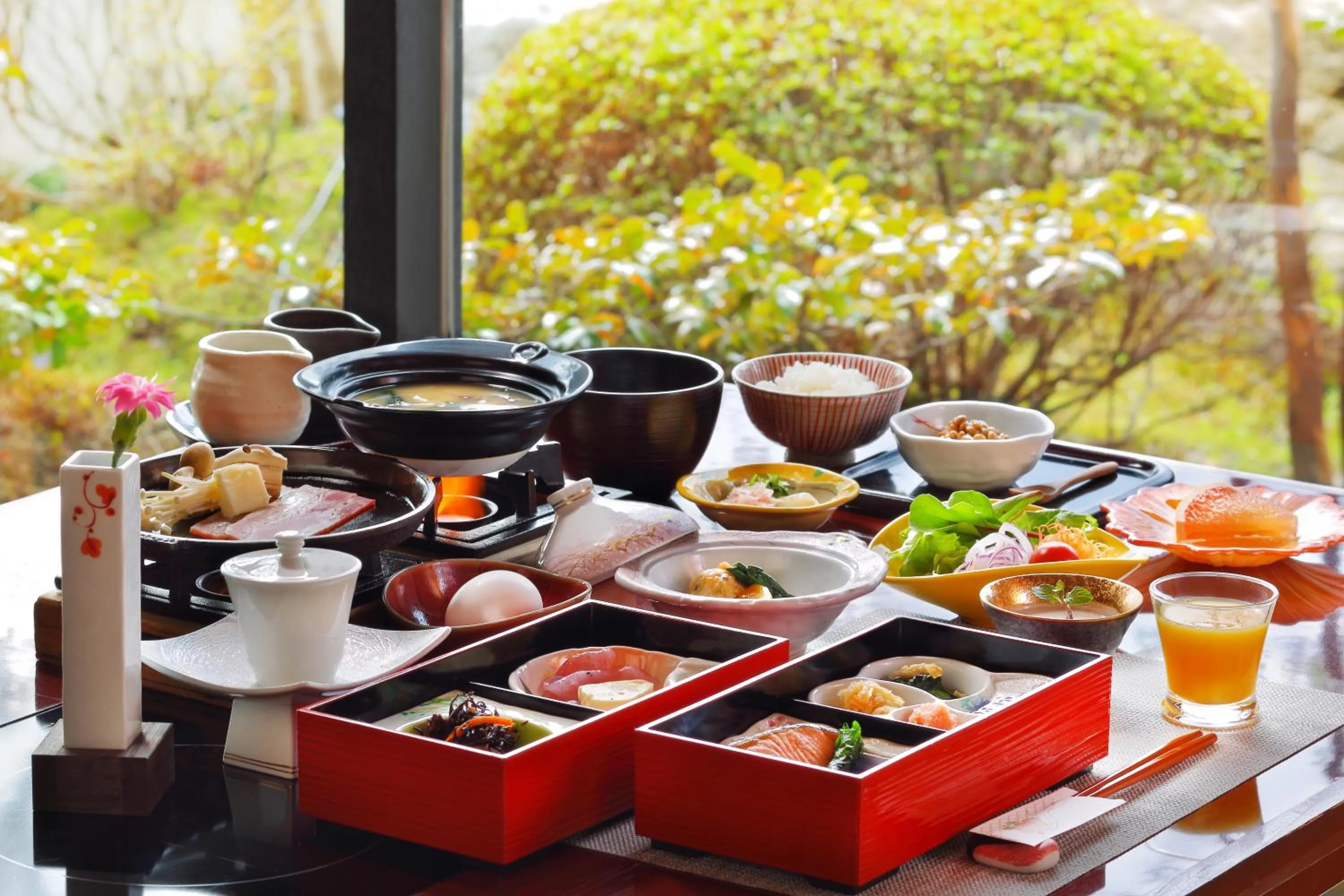 Asian breakfast in Kinugawa Grand Hotel Yumenotoki