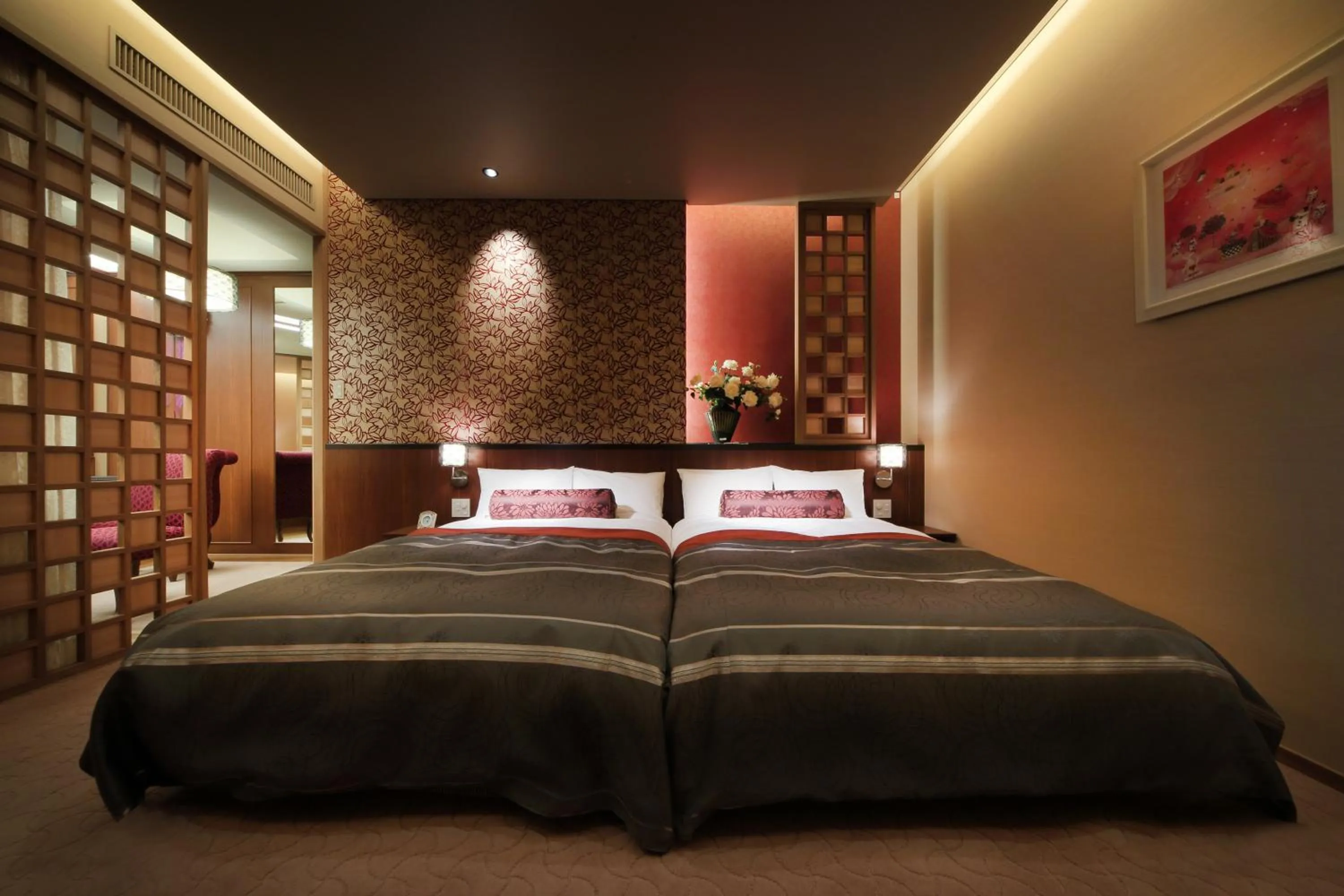 Bed in Kinugawa Grand Hotel Yumenotoki