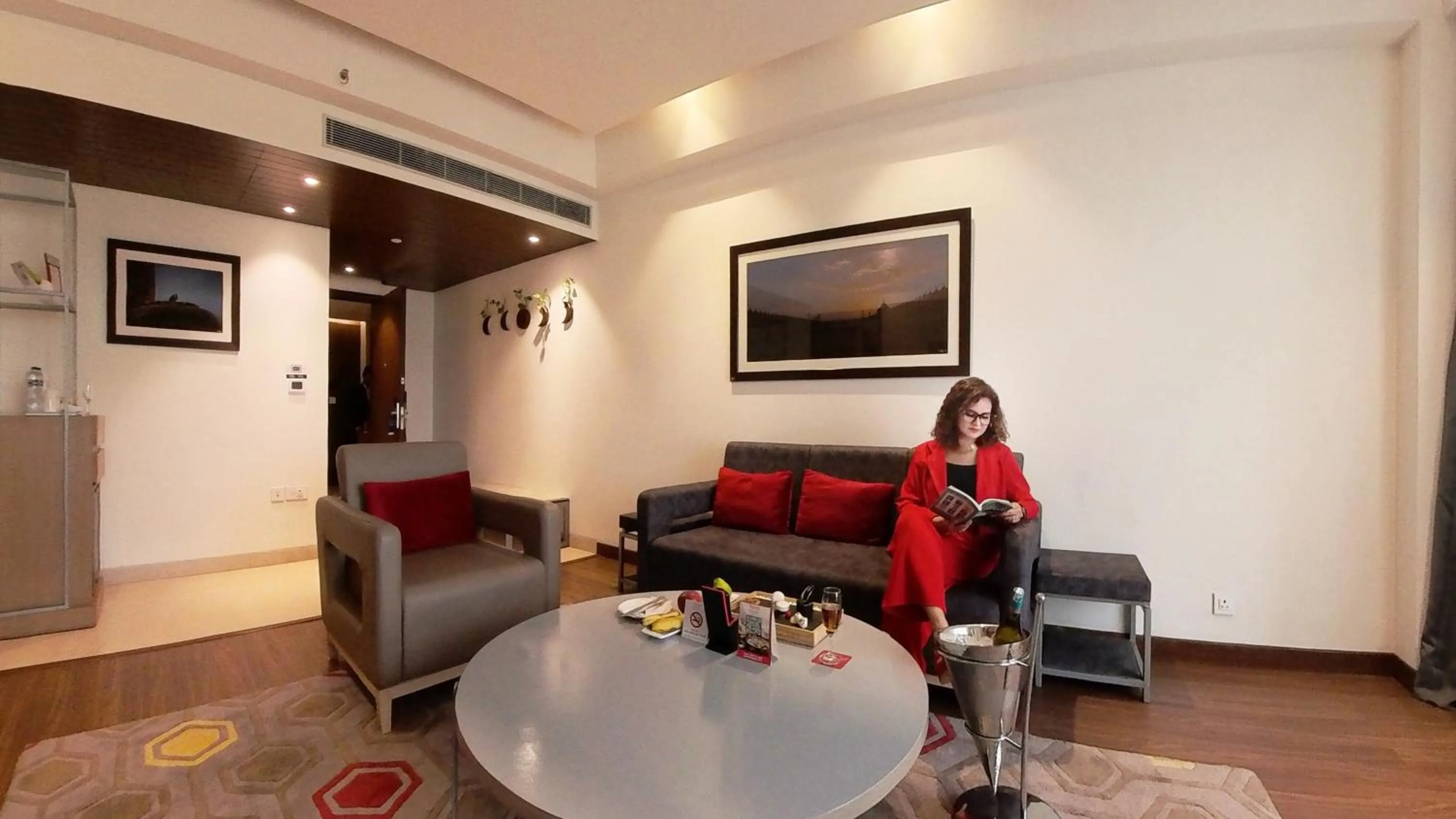 Seating area in Ramada Plaza by Wyndham Lucknow