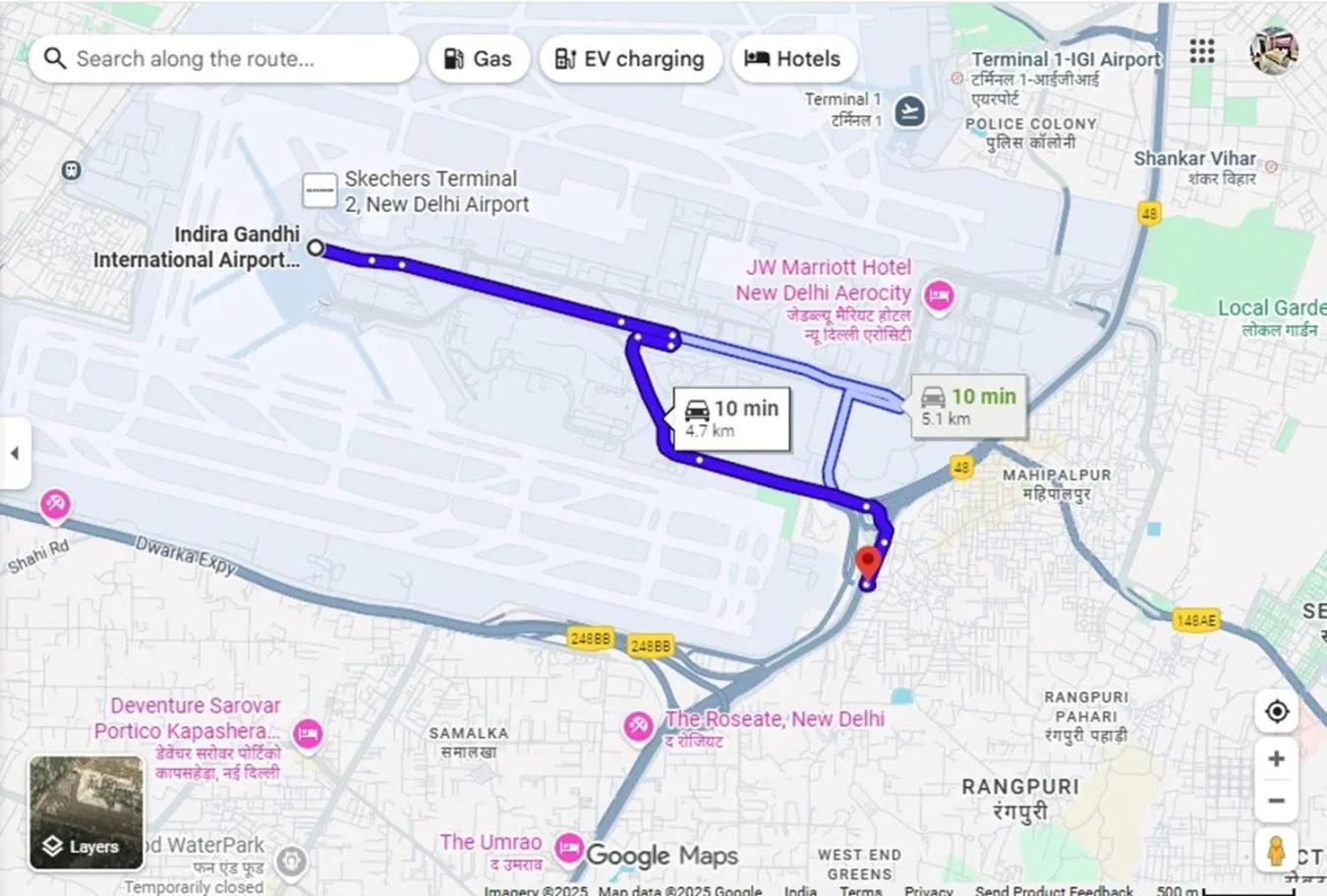 Nearby landmark in Hotel Aerocity Purple Orchid