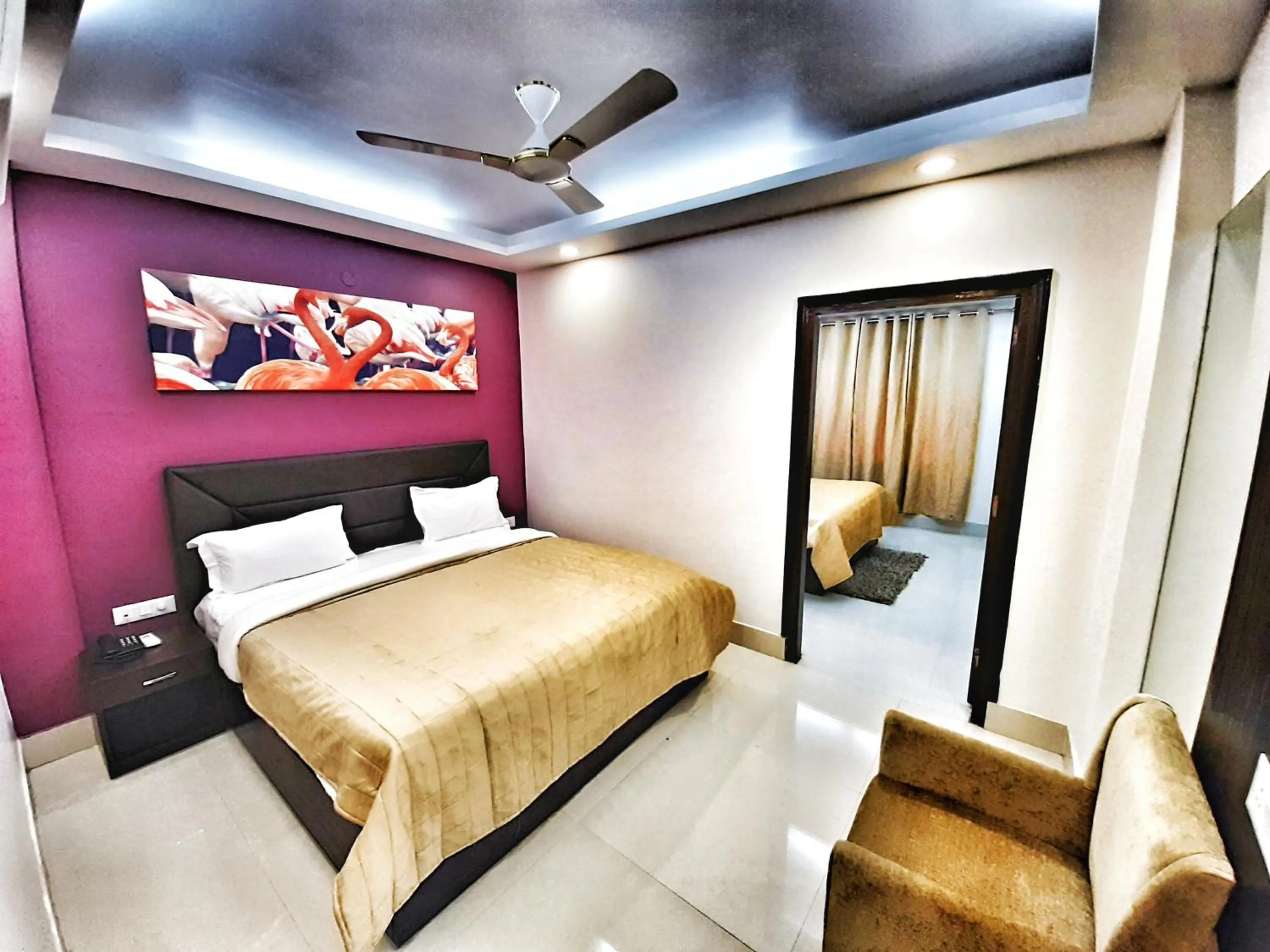 Bed in Hotel Aerocity Purple Orchid