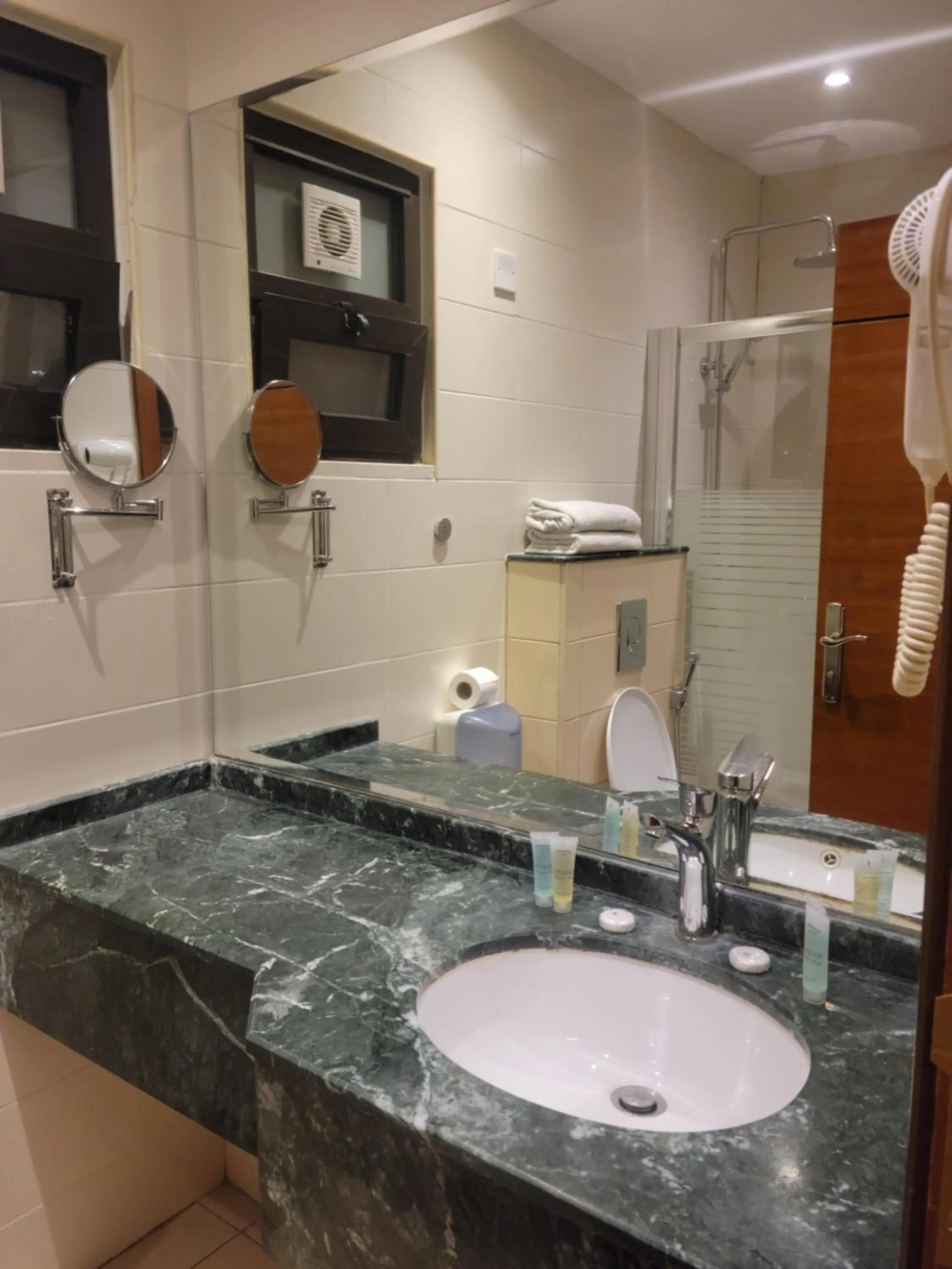 Shower in Big Ben Hotel Suites