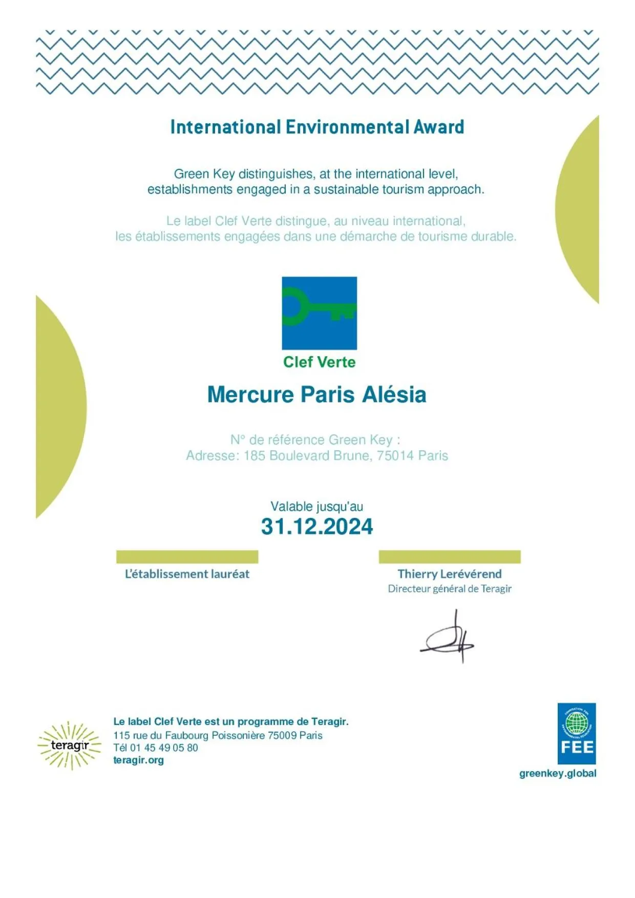 Property building in Mercure Paris Alesia