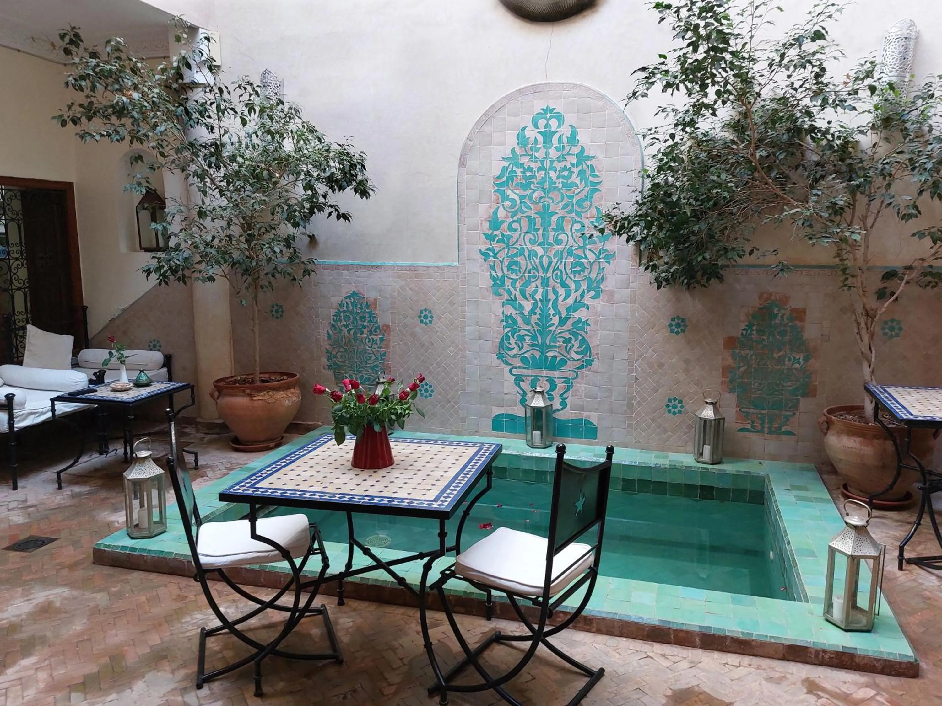 Patio in Riad Couleurs du Sud