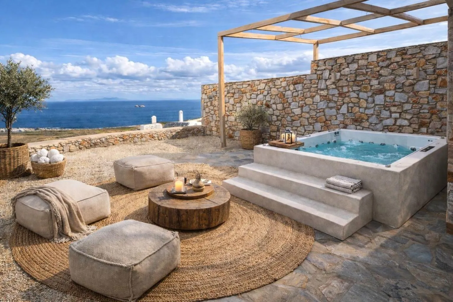 Hot Tub in Mythic Paros , Adults Only