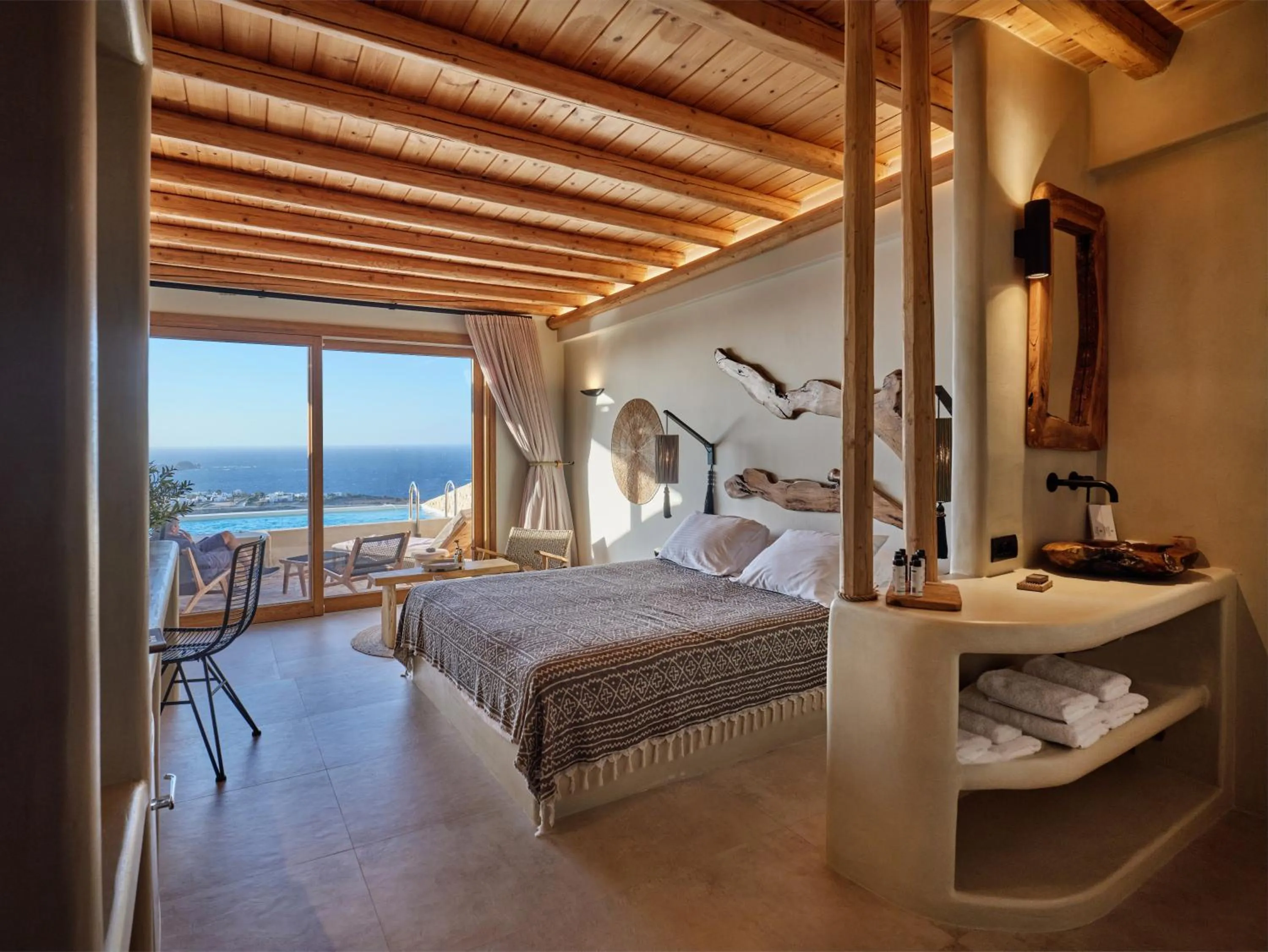 Sea view, Bed in Mythic Paros , Adults Only